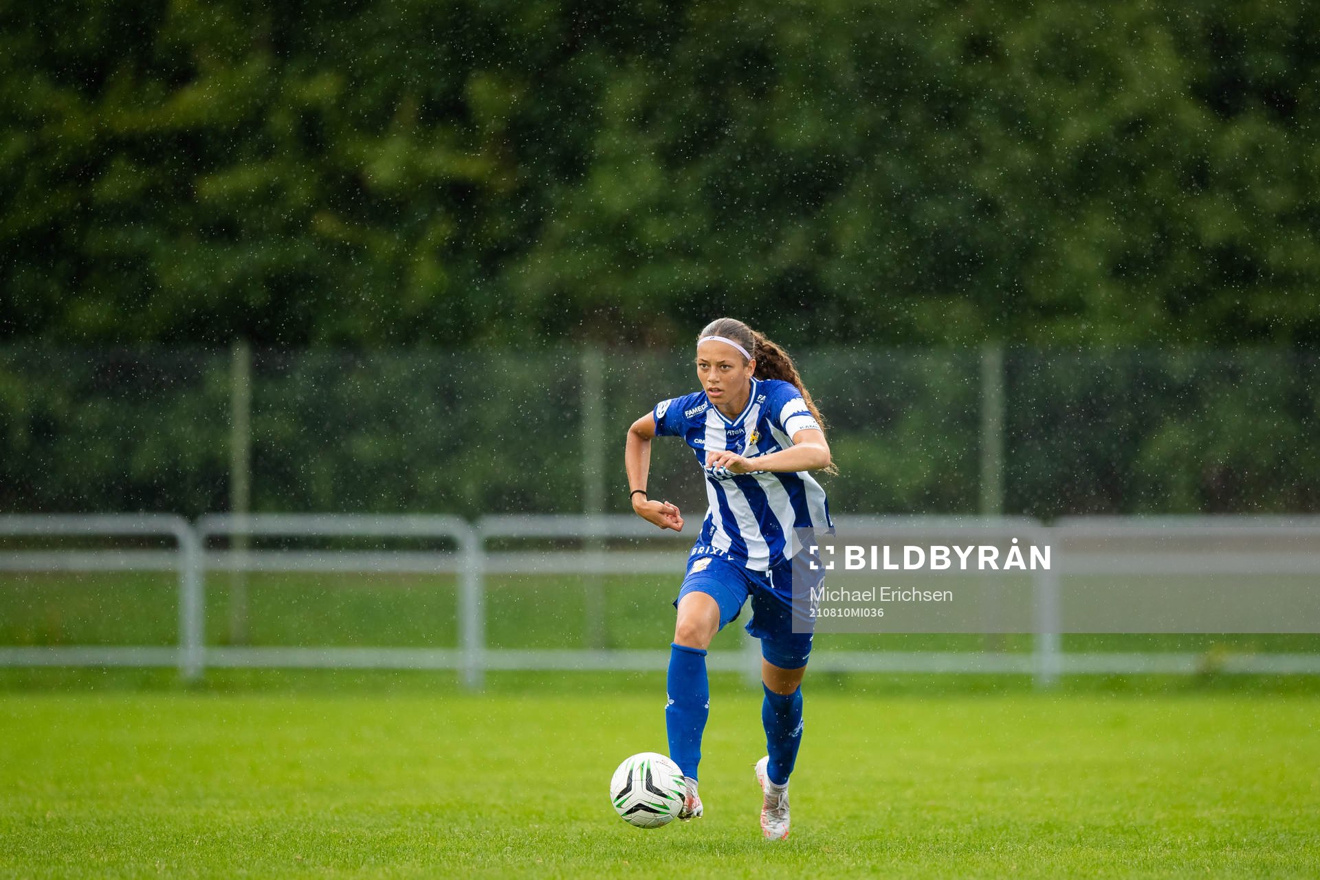 IFK Göteborgs Malva Larsson under fotbollsmatchen i division 3 mellan Ytterby och IFK Göteborg den 10 augusti 2021 i Kungälv.