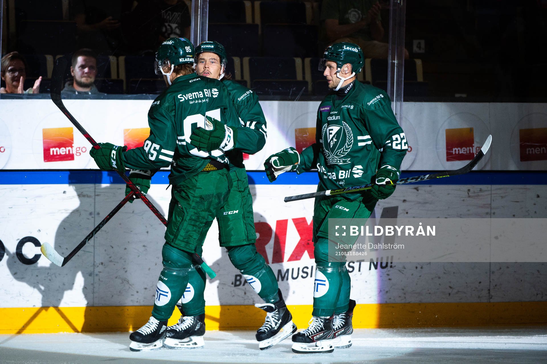 Färjestads Joakim Nygård, Jacob De La Rose och Per
