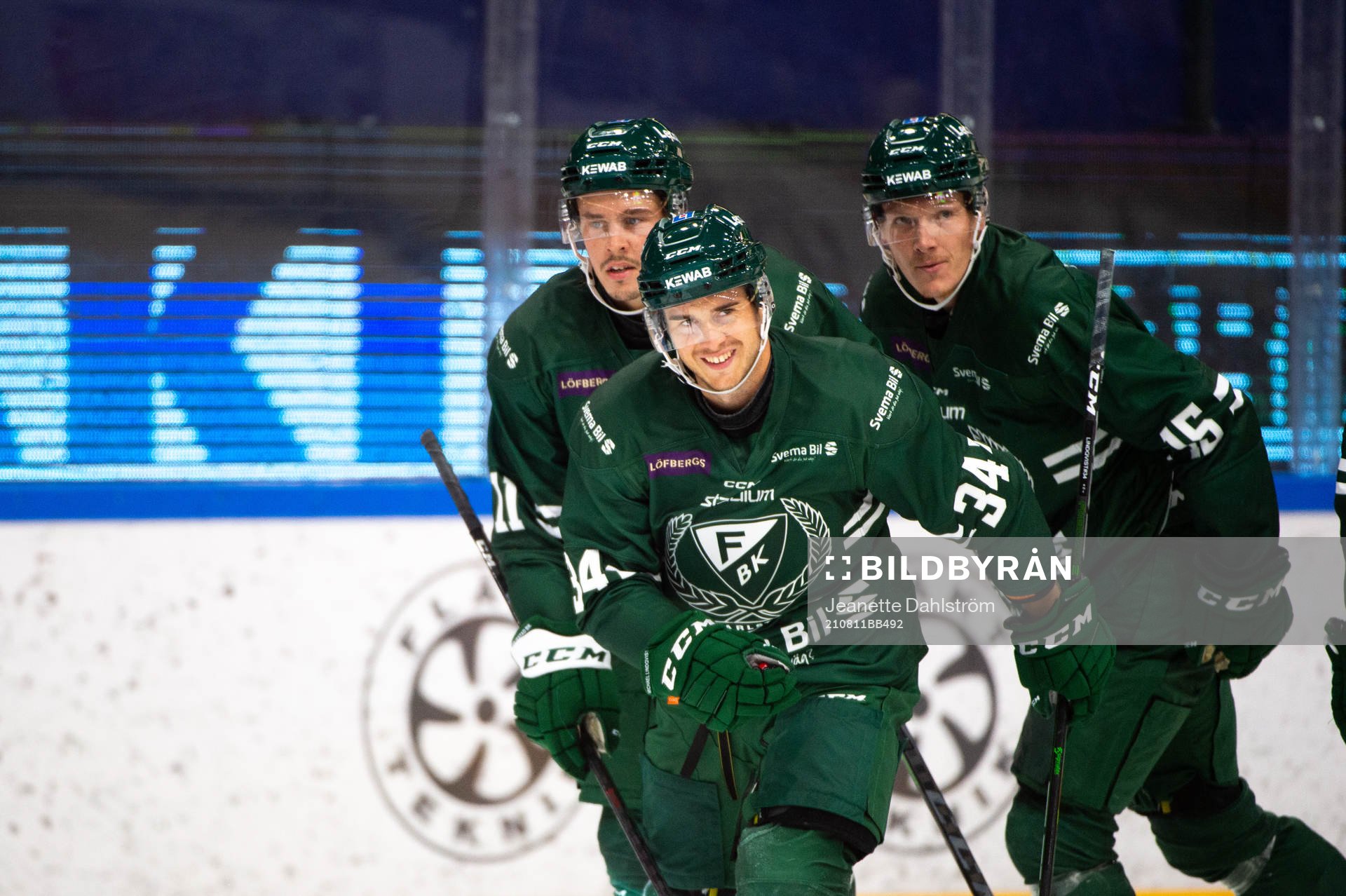 Färjestads Joakim Nygård, Michael Lindqvist och Gustav
