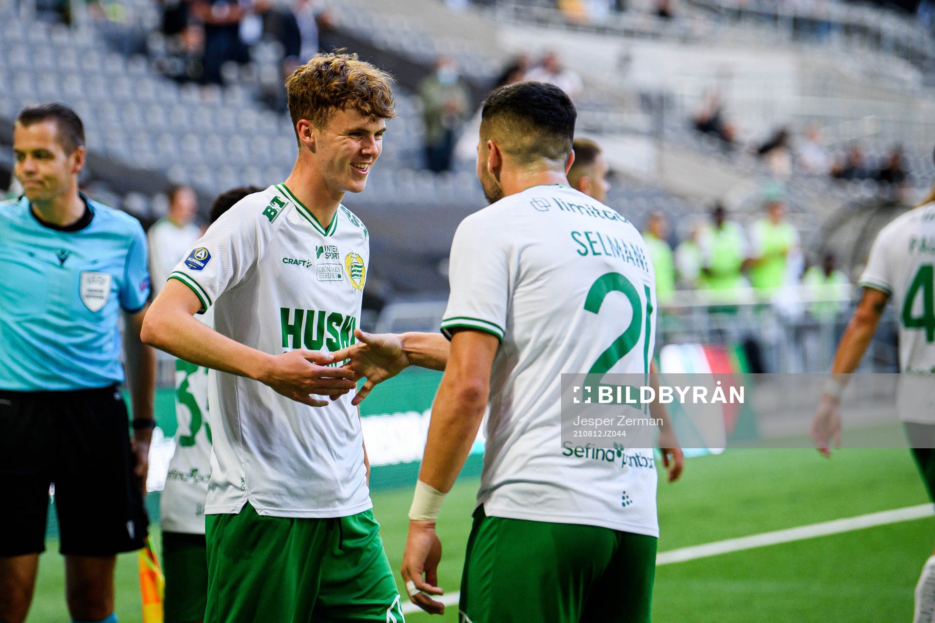 Williot Swedberg and Astrit Selmani of Hammarby celebrate