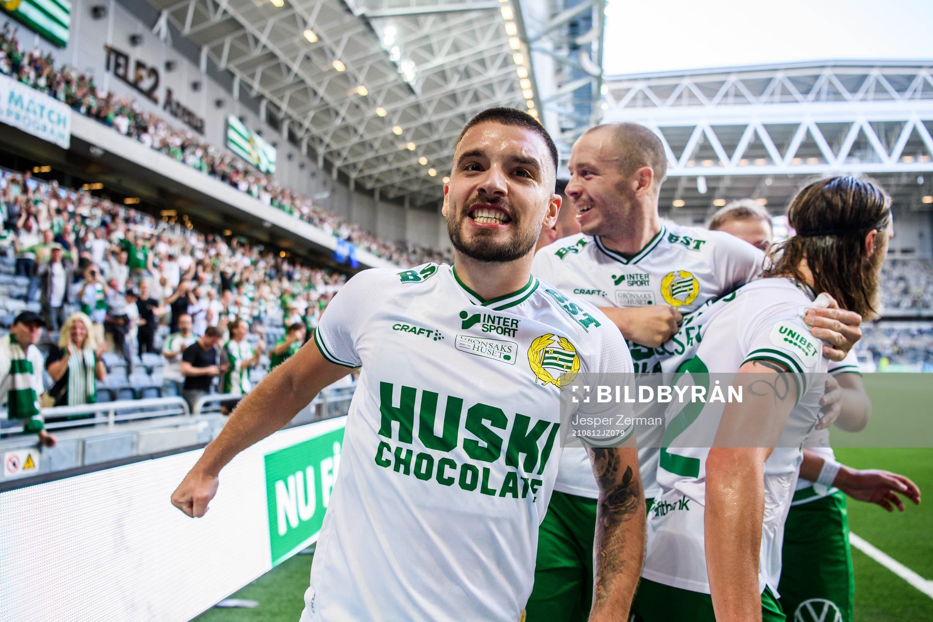 Vladimir Rodic of Hammarby celebrates