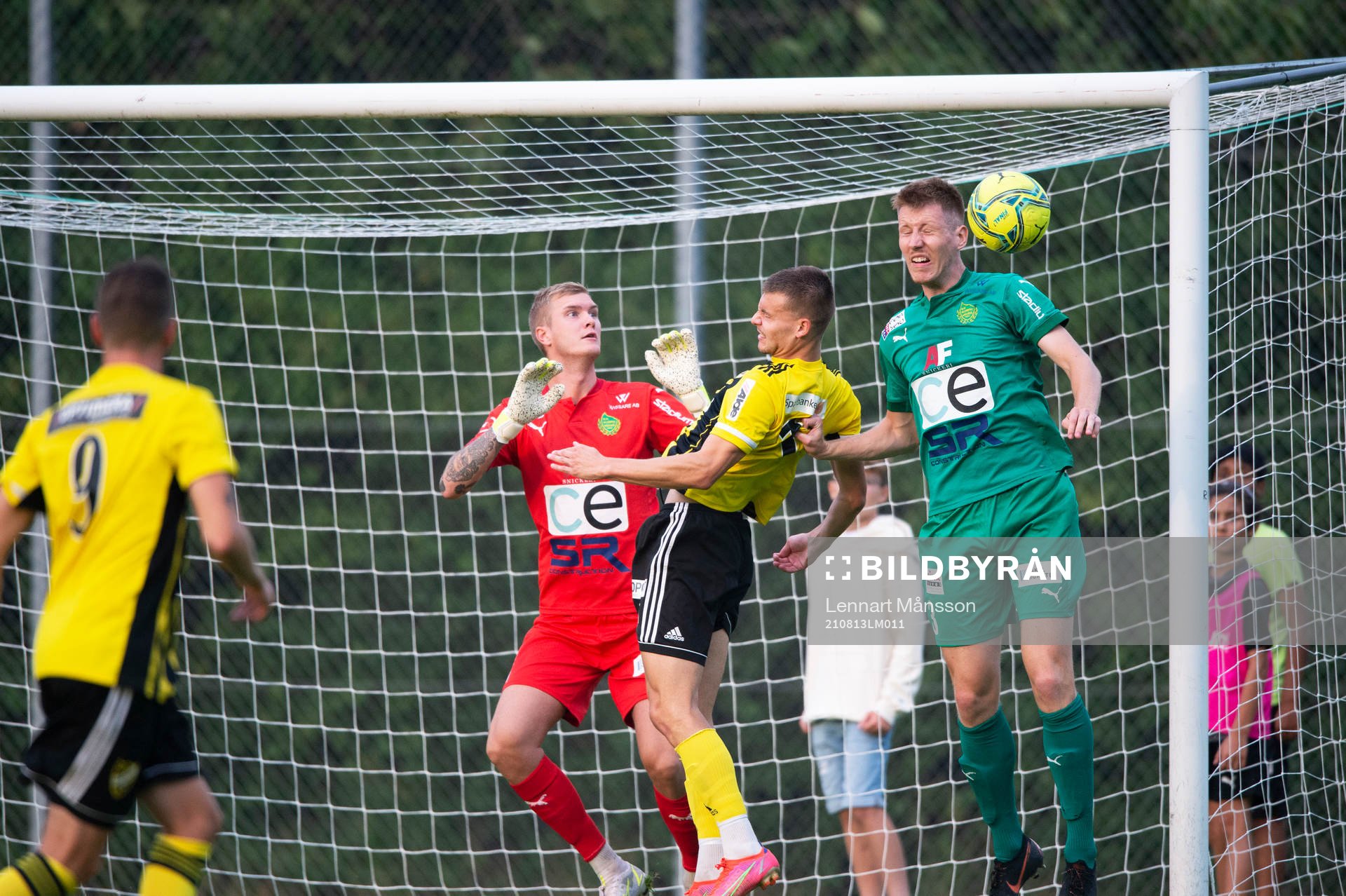 Hörnsituation i matchen i division 2 mellan BK Olympic och