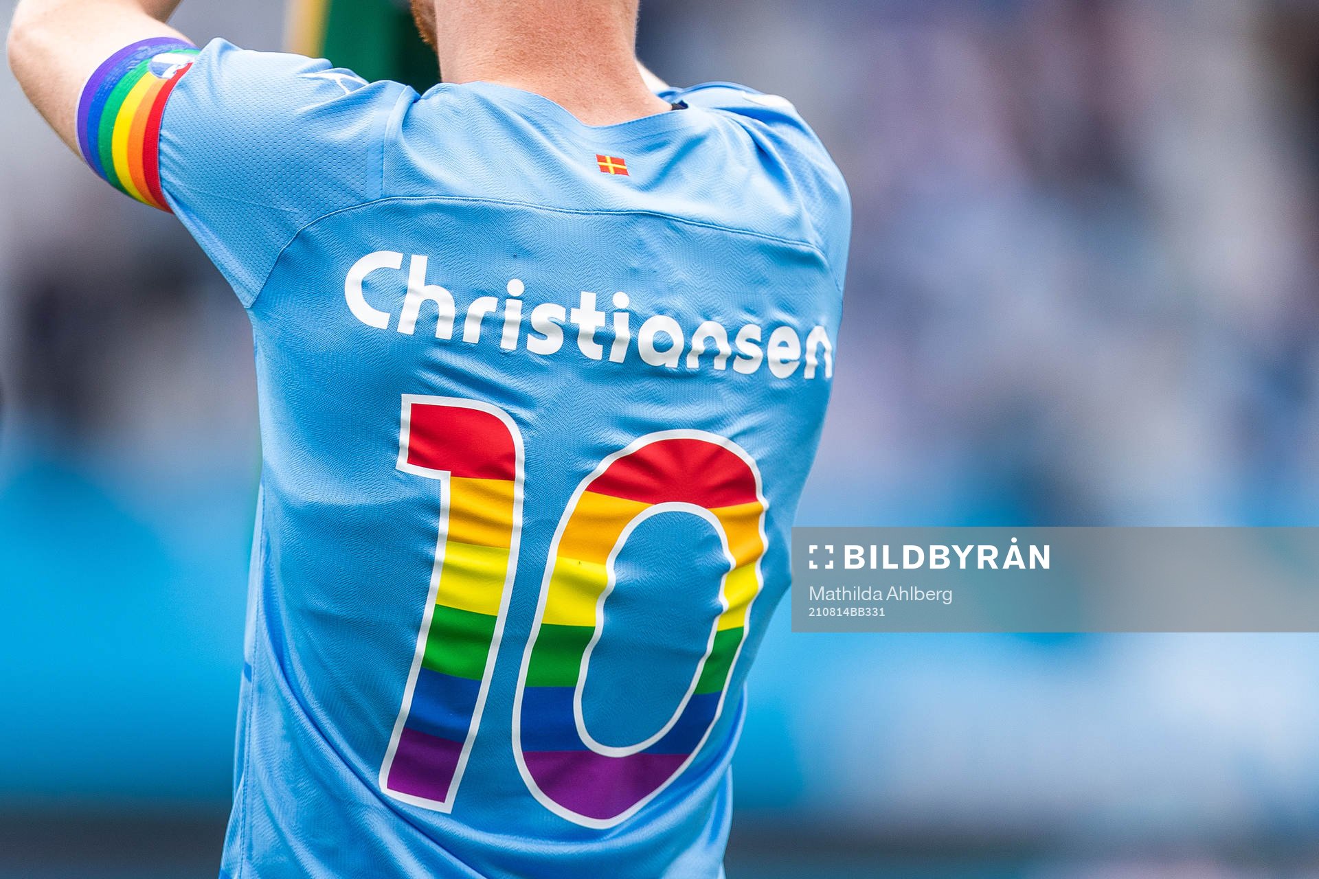Malmö FFs Anders Christiansen med lagkaptensbindel och