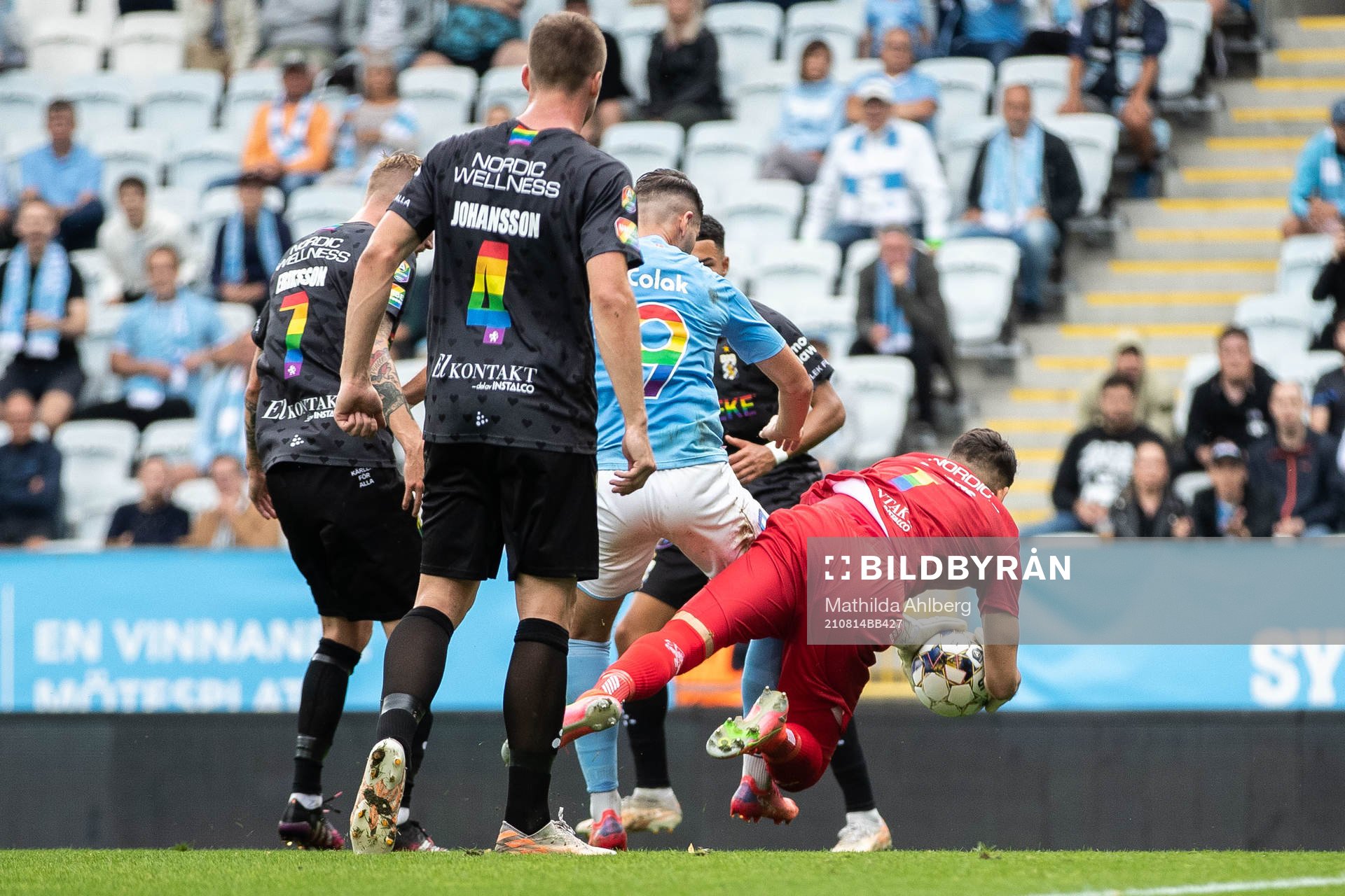 Malmö FFs Antonio Colak och IFK Göteborgs målvakt