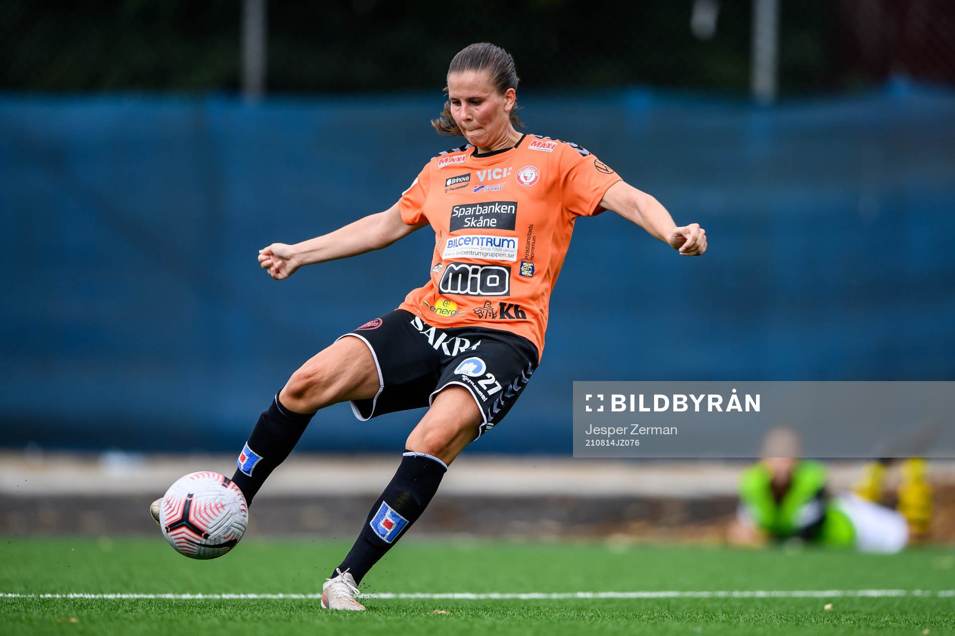 Kristianstads Josefin Harrysson under fotbollsmatchen i Damallsvenskan mellan AIK och Kristianstad den 14 augusti 2021 i Stockholm. 