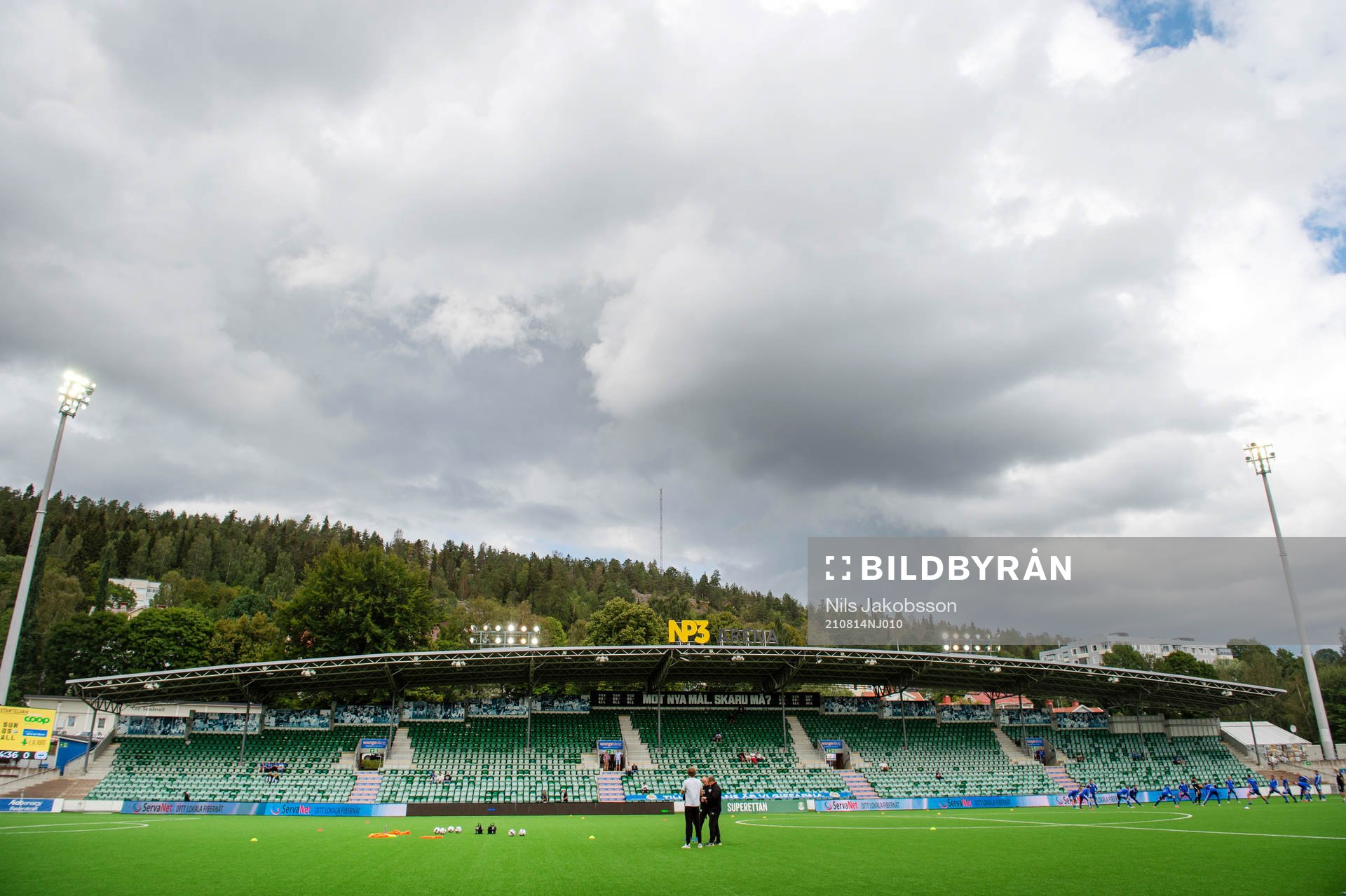 NP3 arena innan fotbollsmatchen i Superettan mellan GIF