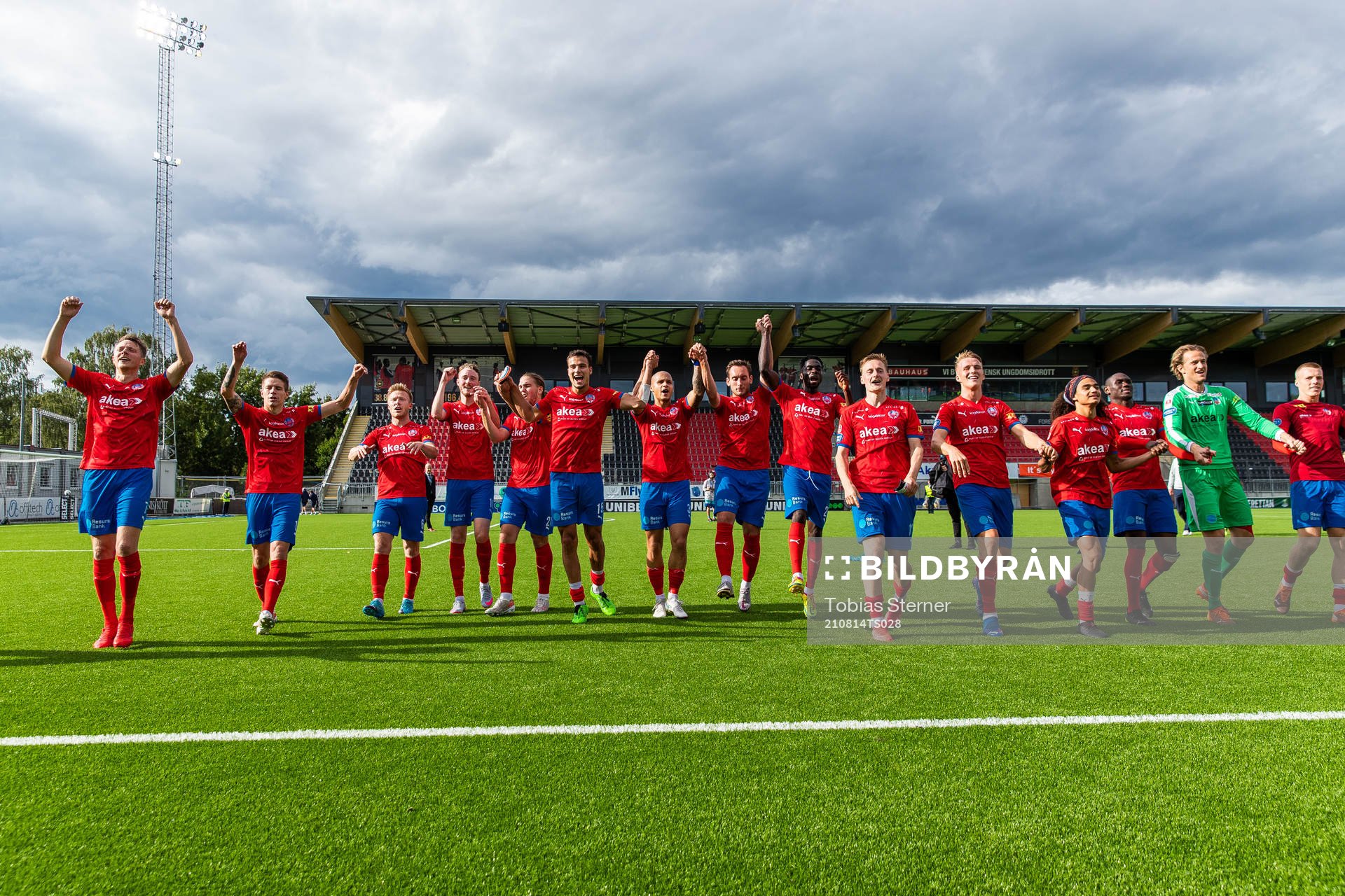 Helsingborgs spelare jublar