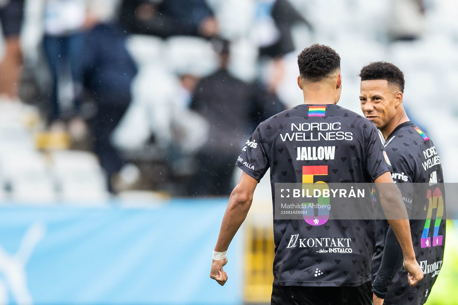 IFK Göteborgs Tobias Sana jublar under fotbollsmatchen i Allsvenskan mellan Malmö FF och IFK Göteborg den 14 augusti 2021 i Malmö. 