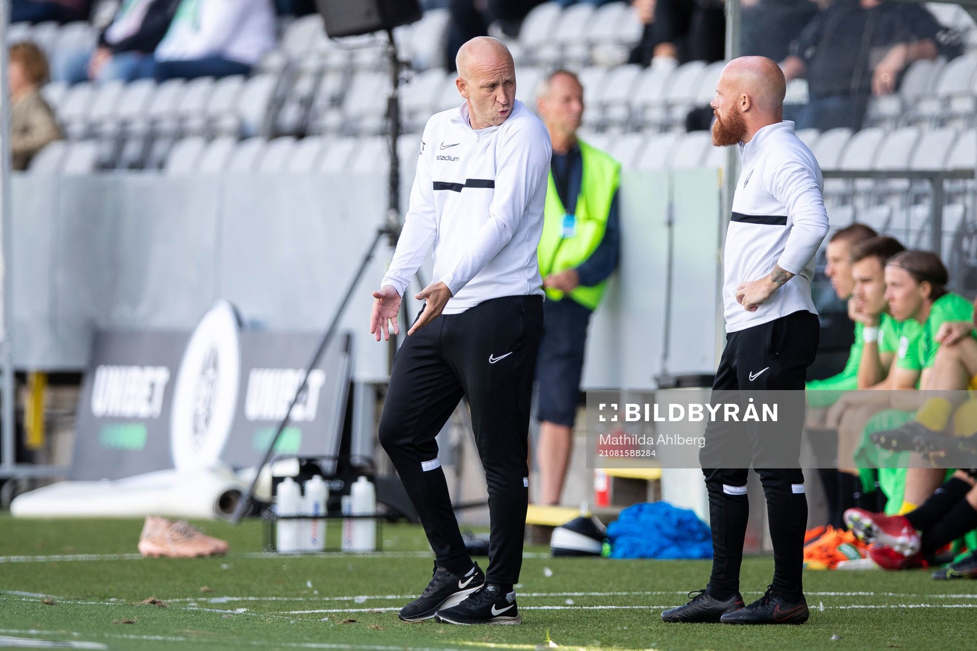Landskronas tränare Billy Magnusson och assisterande