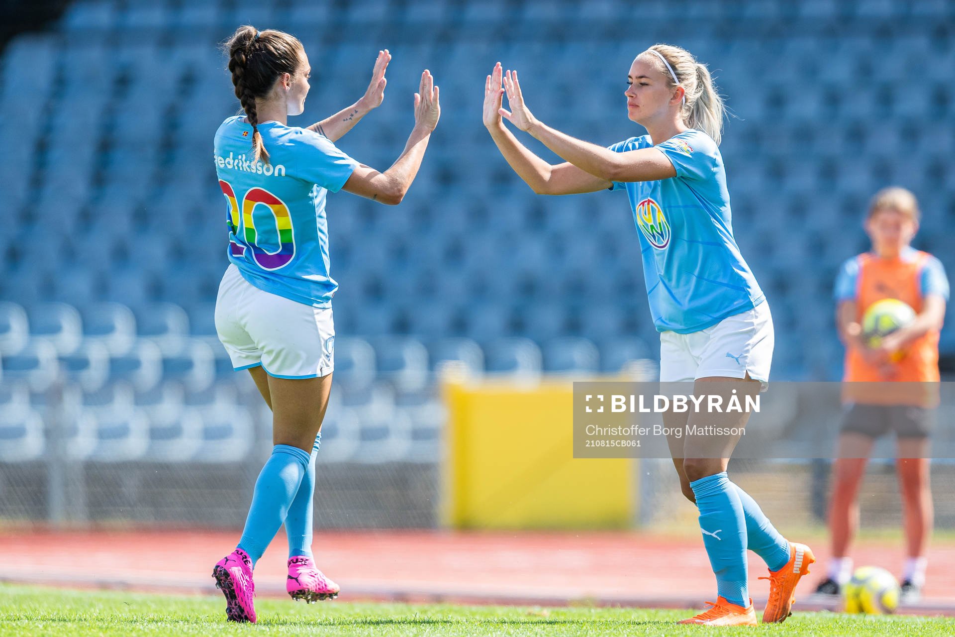 Malmö FFs Saga Fredriksson och Malmö FFs Ida Hansson