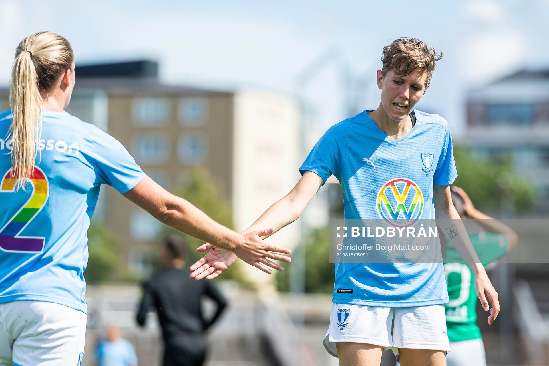 Malmö FFs Beatrice Andersson och Malmö FFs Anna Hellsten