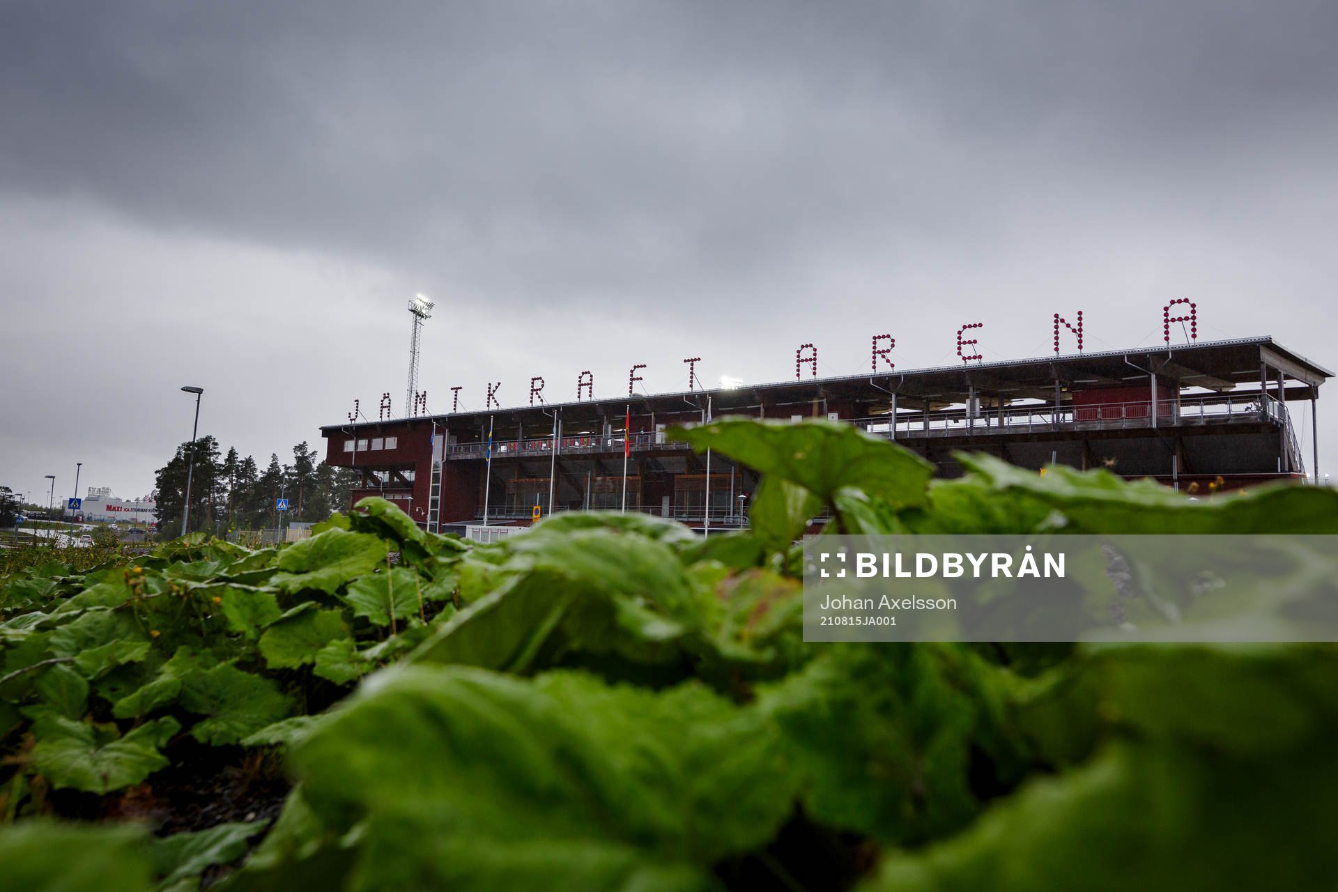 Jämtkraft Arena i regn