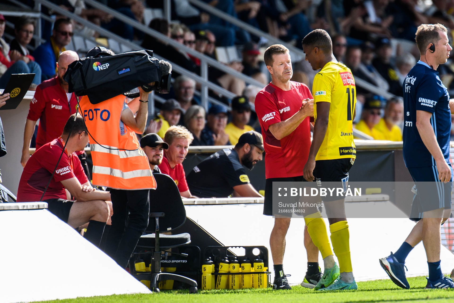 Mjällbys tränare Anders Torstensson och Amin Sarr