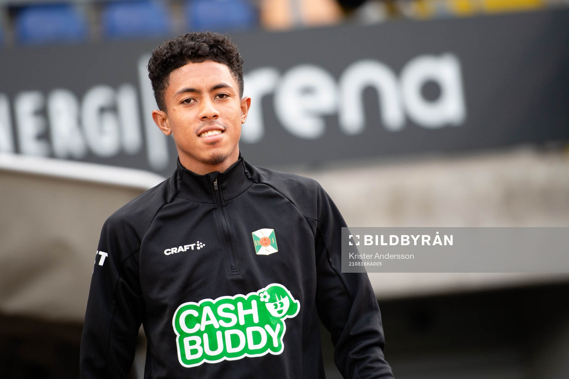 Varbergs Tashreeq Matthews före fotbollsmatchen i