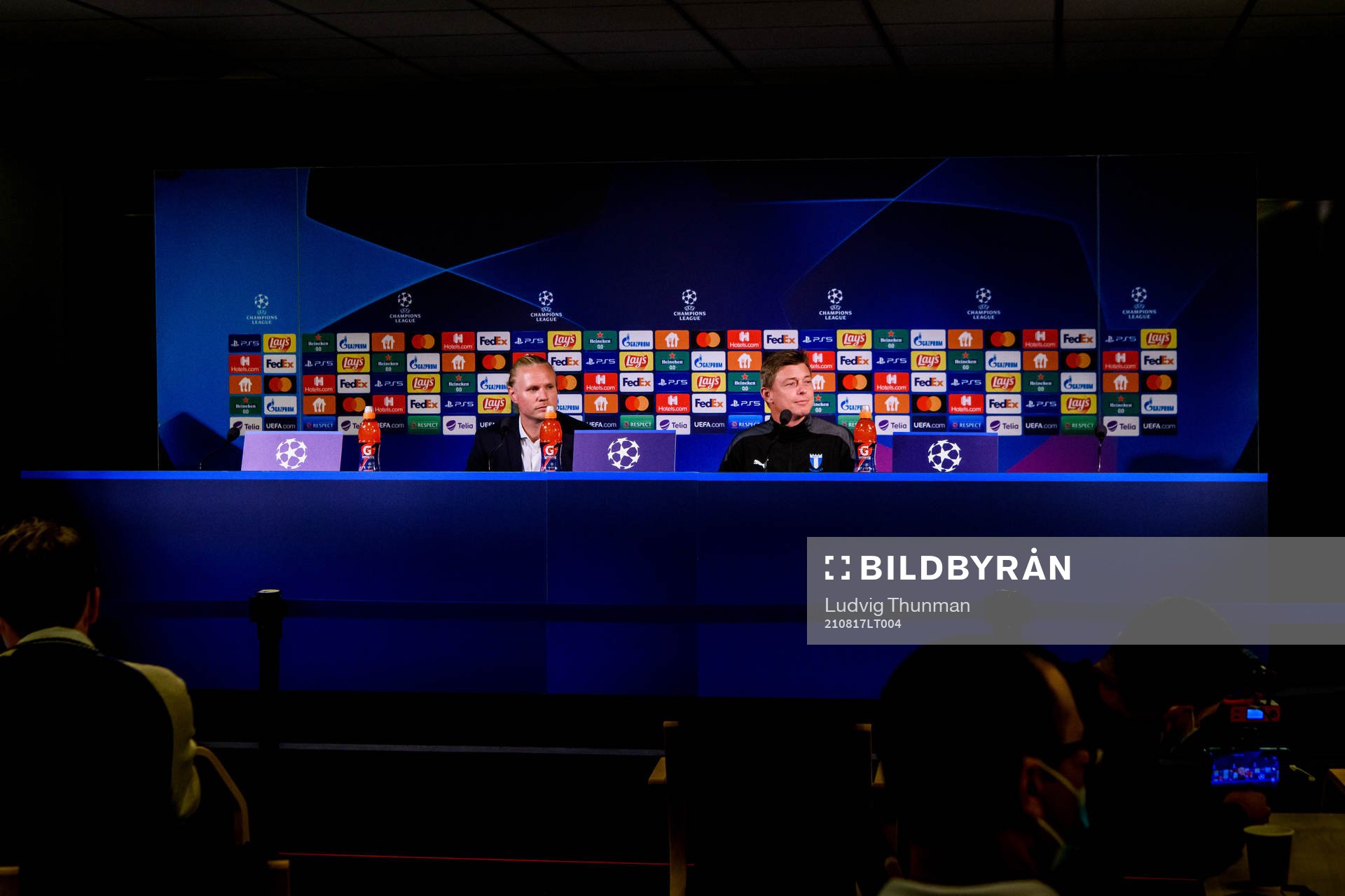 Hjalmar Tell, press officer and Jon Dahl Tomasson, head