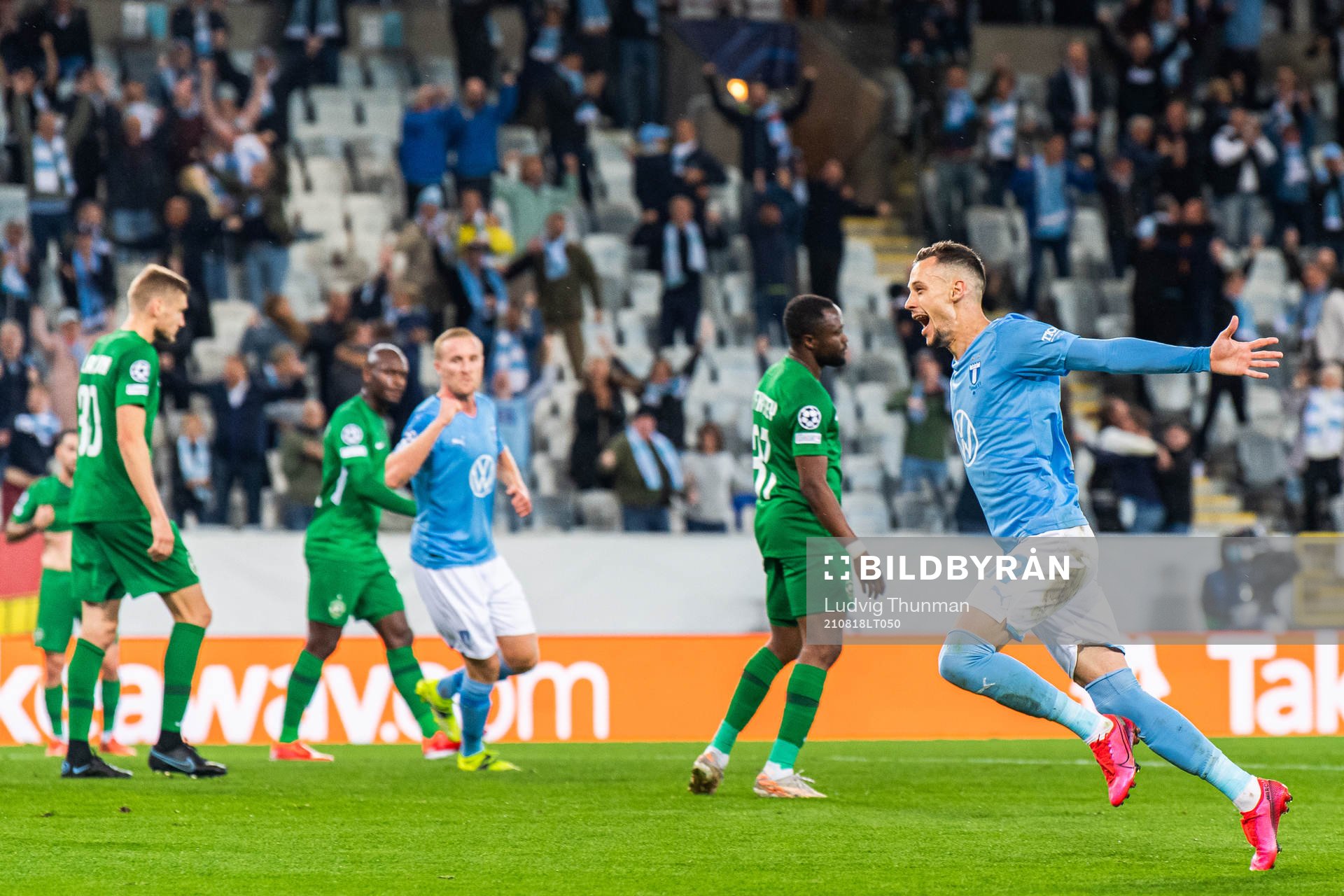 Veljko Birmancevic of Malmö FF celebrates