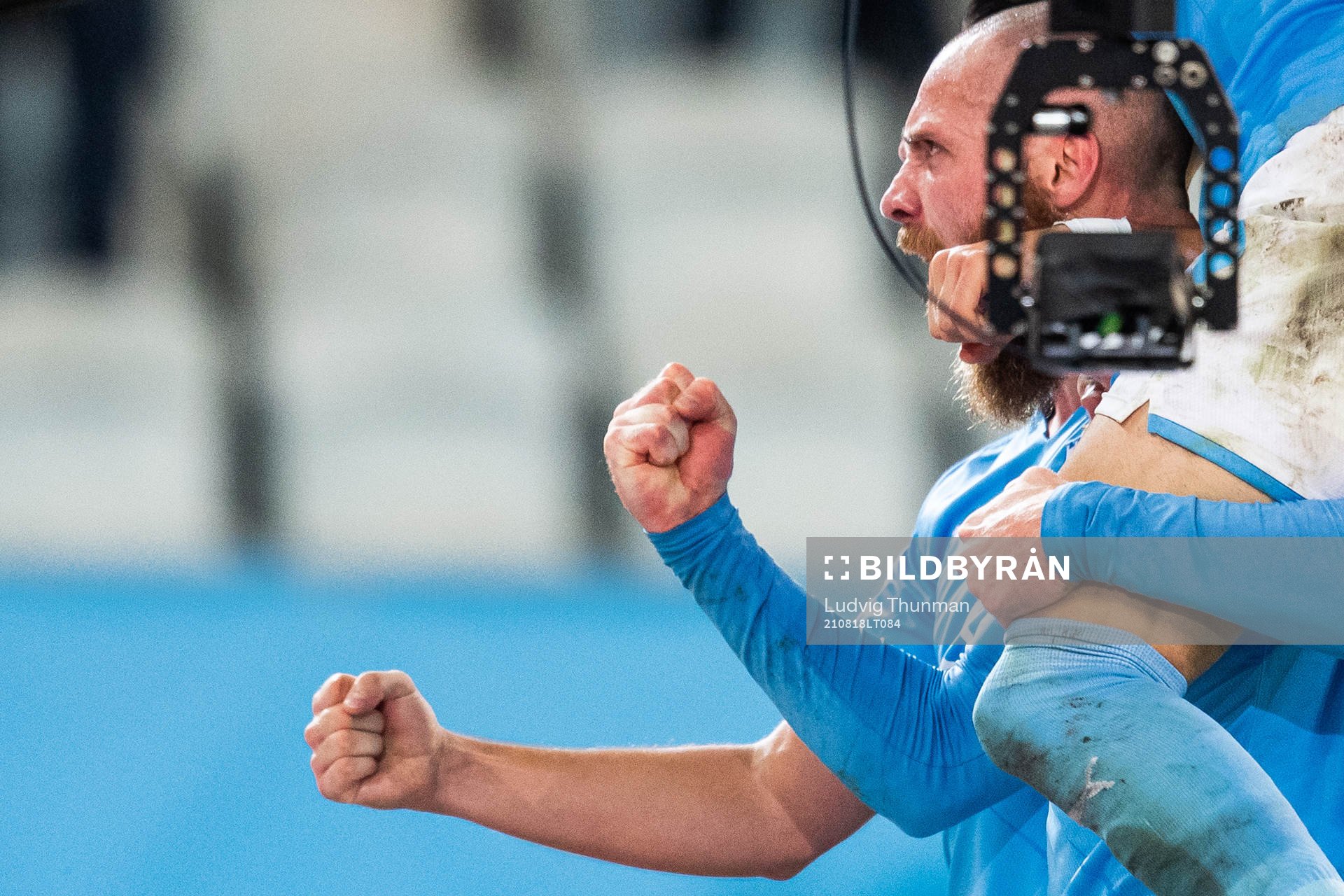 Jo Inge Berget of Malmö FF celebrates