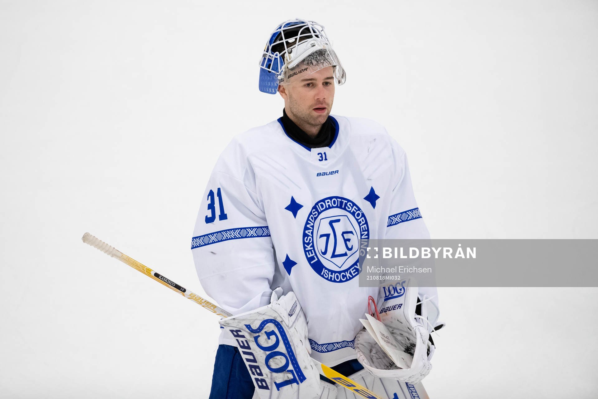 Leksands målvakt Kasimir Kaskisuo deppar