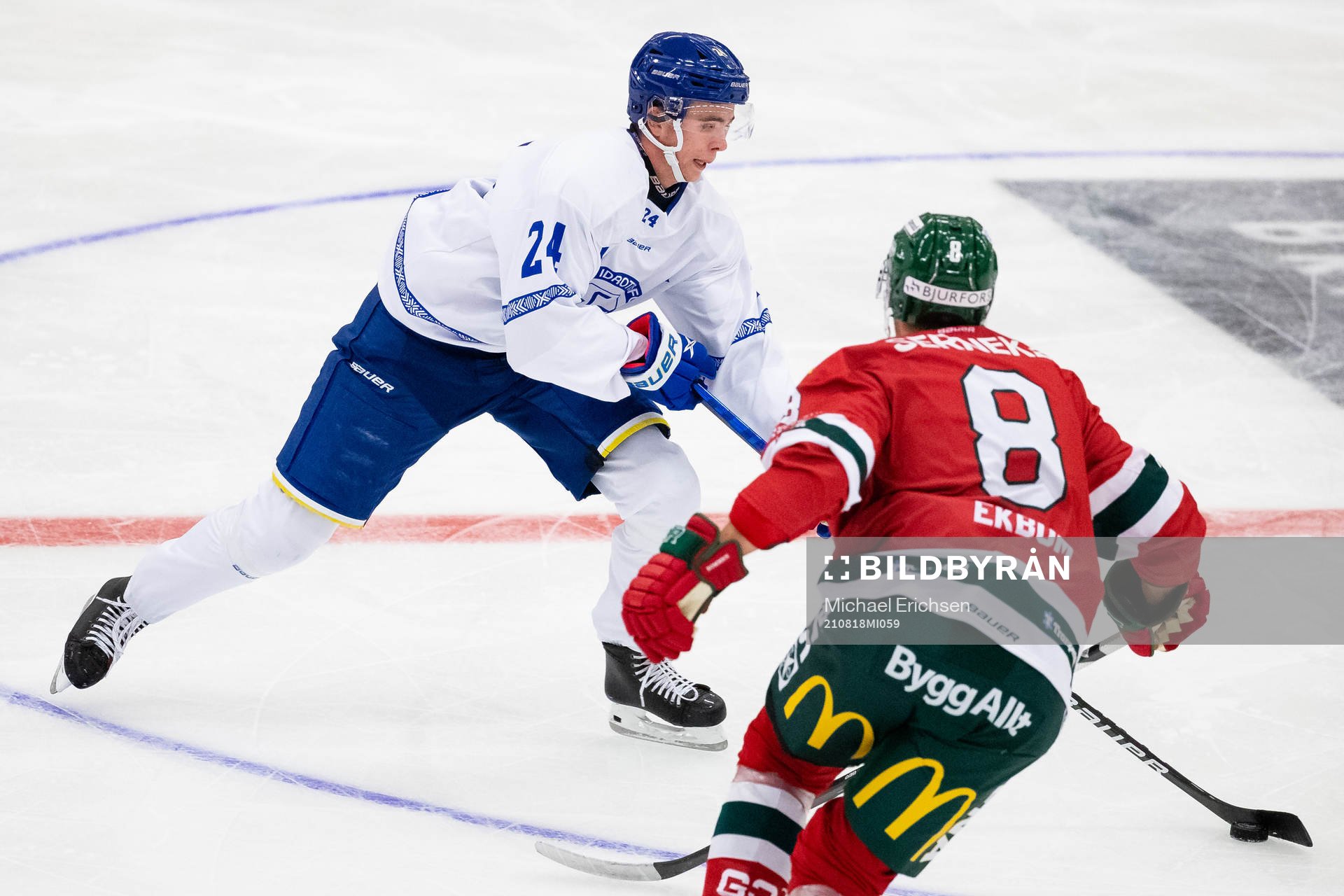 Leksands Isak Rosén mot Frölundas Viktor Ekbom