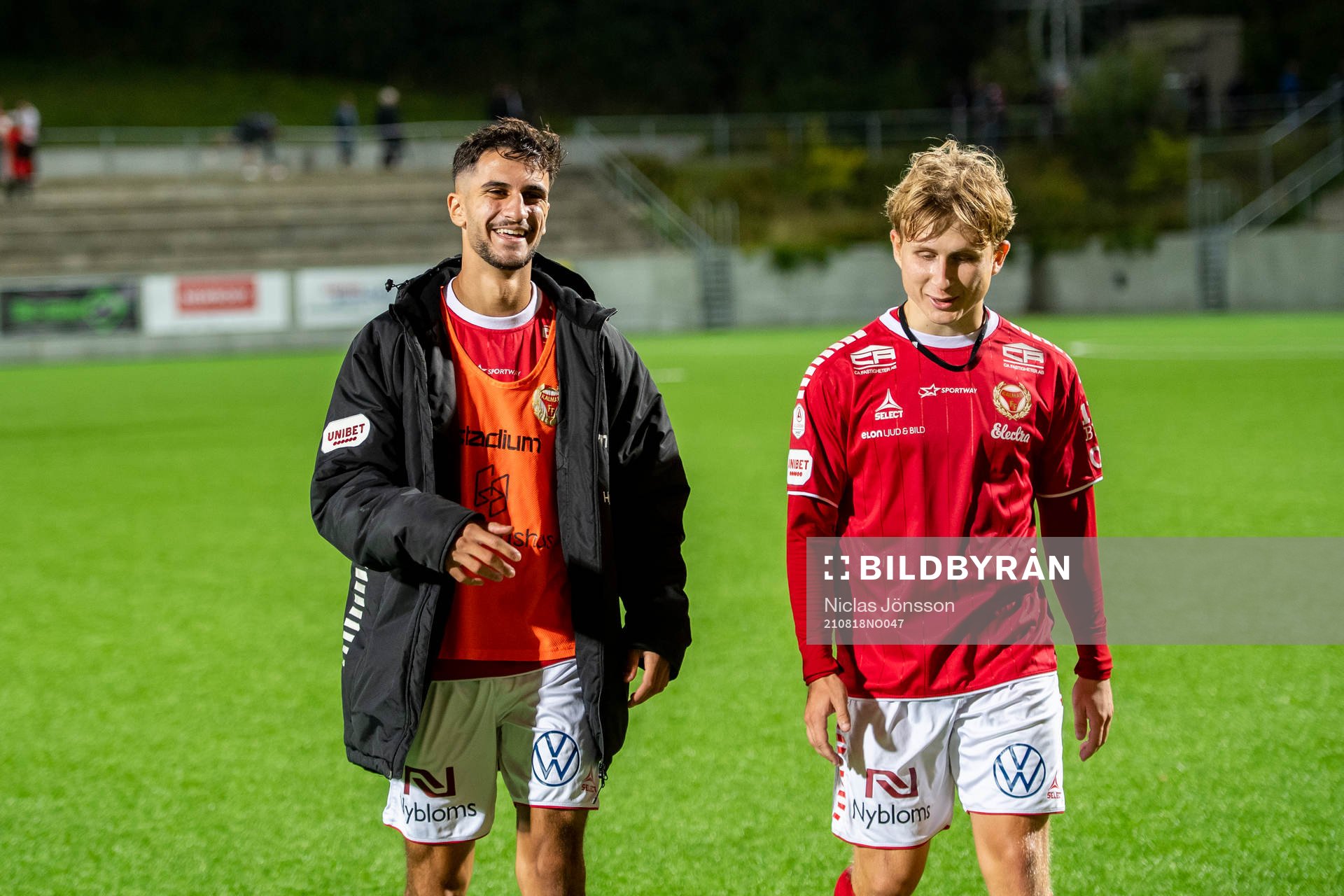 Kalmars Noah Shamoun och Elias Olsson jublar