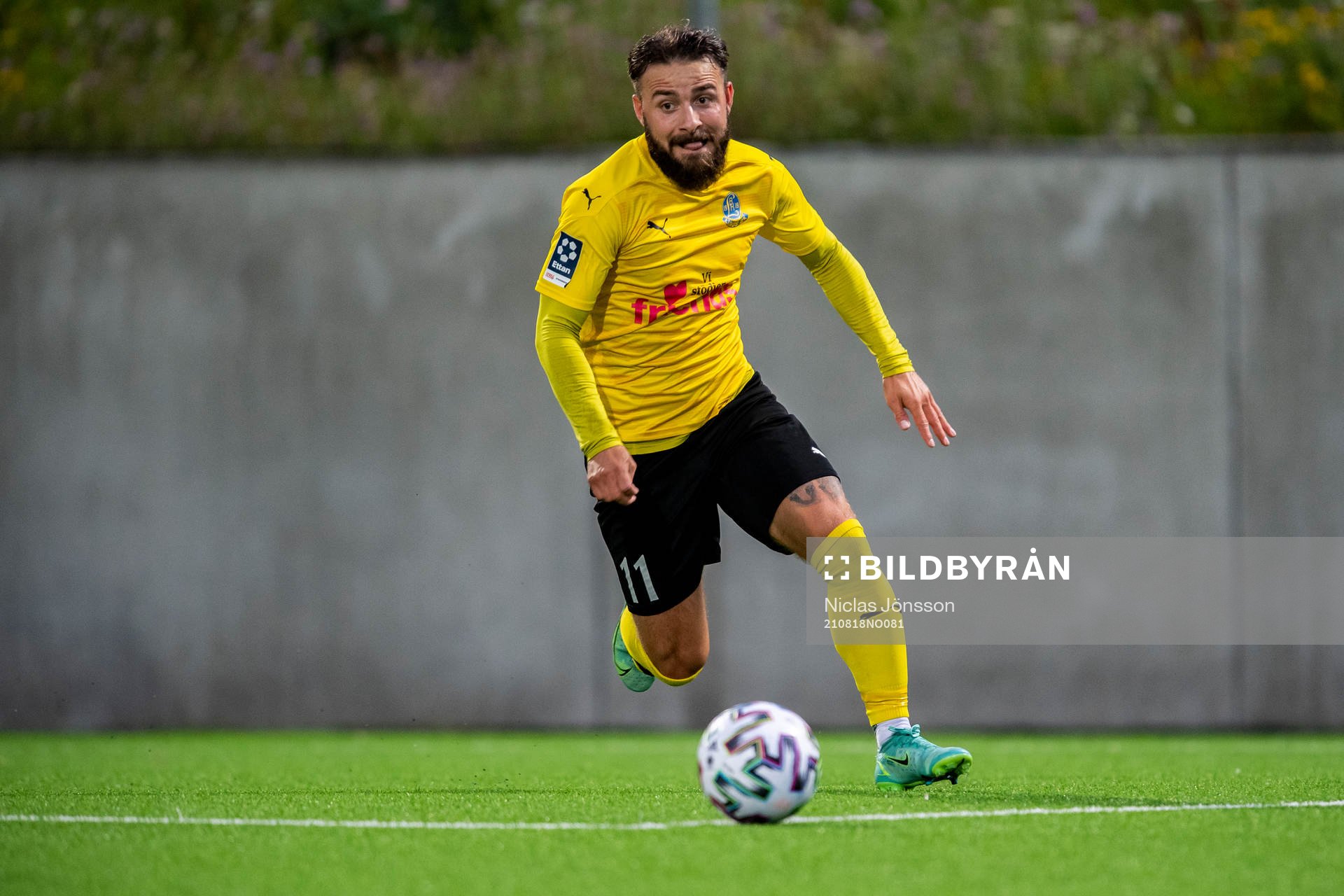 Lunds Filip Pivkovski under fotbollsmatchen i Svenska Cupen mellan Lunds BK och Kalmar den 18 augusti 2021 i Lund. 