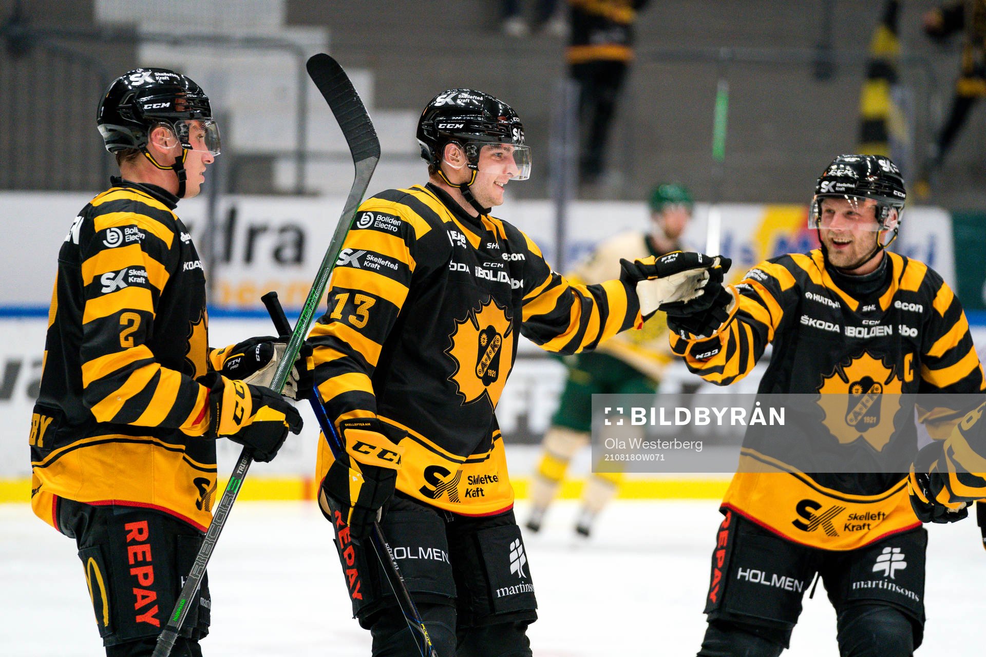 Skellefteås Stefan Loibl, Oscar Möller  och  Adam Wilsby