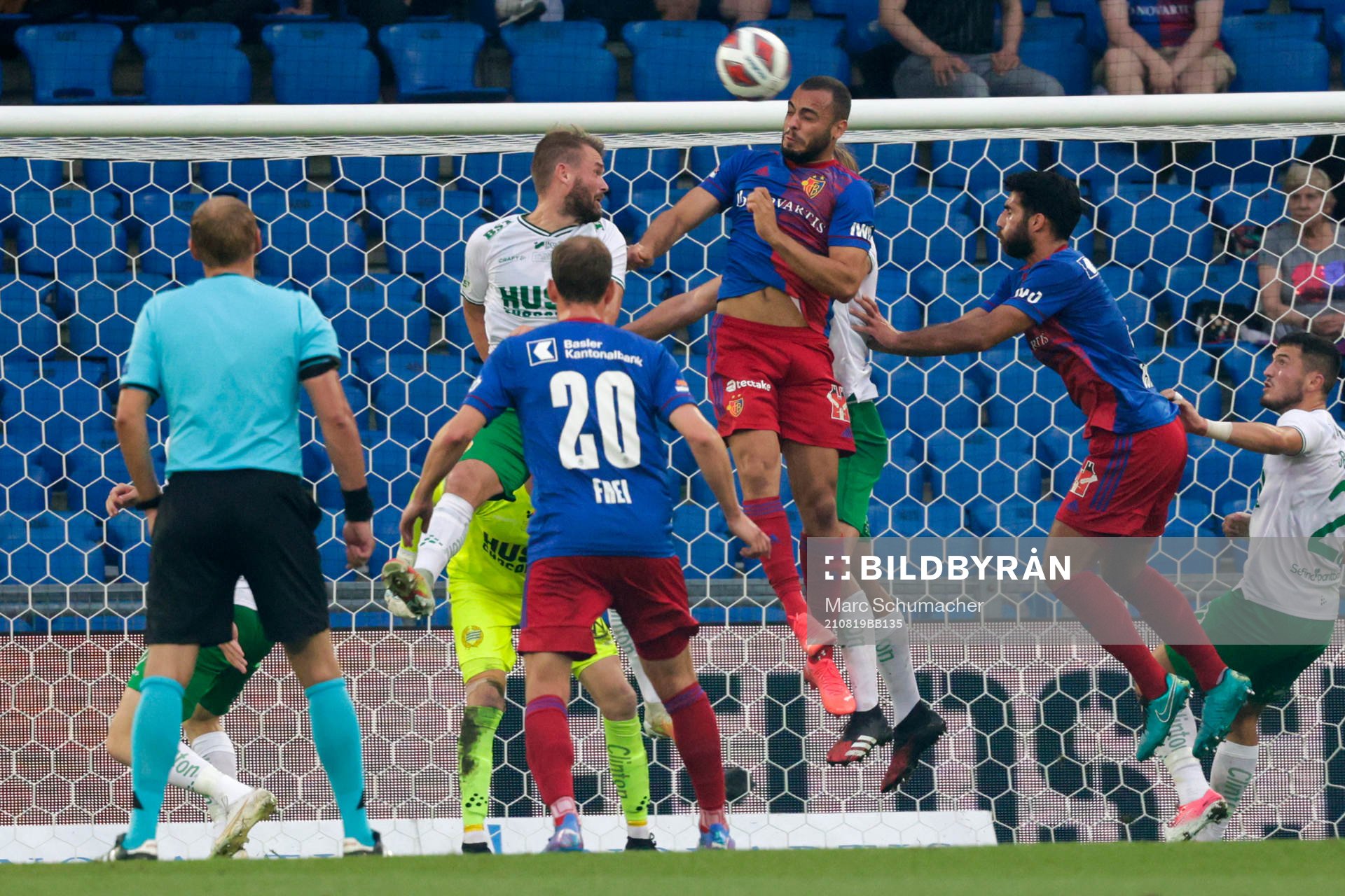 Arthur Cabral of Basel scores the 1-0 goal