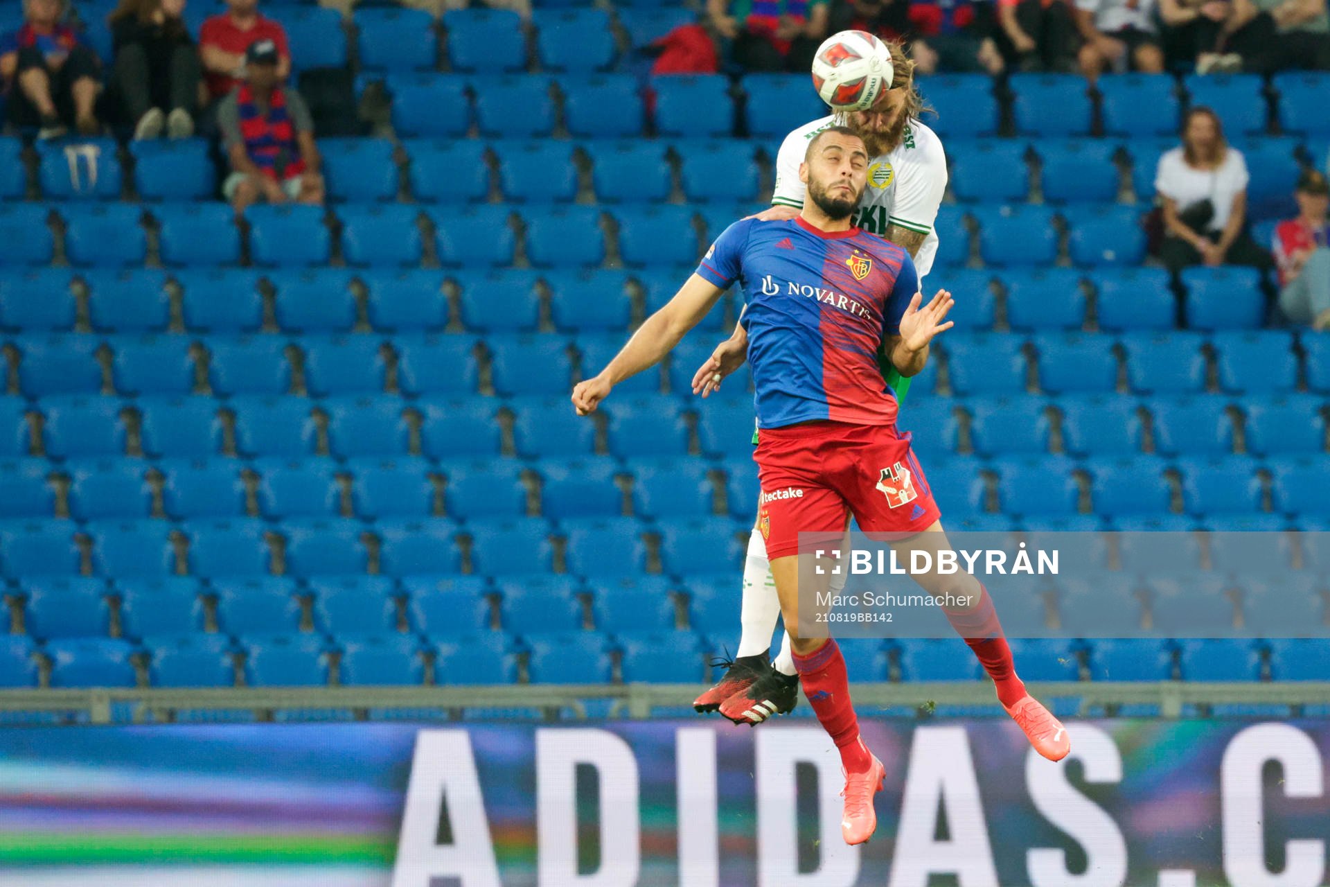Arthur Cabral of Basel and Björn Paulsen of Hammarby