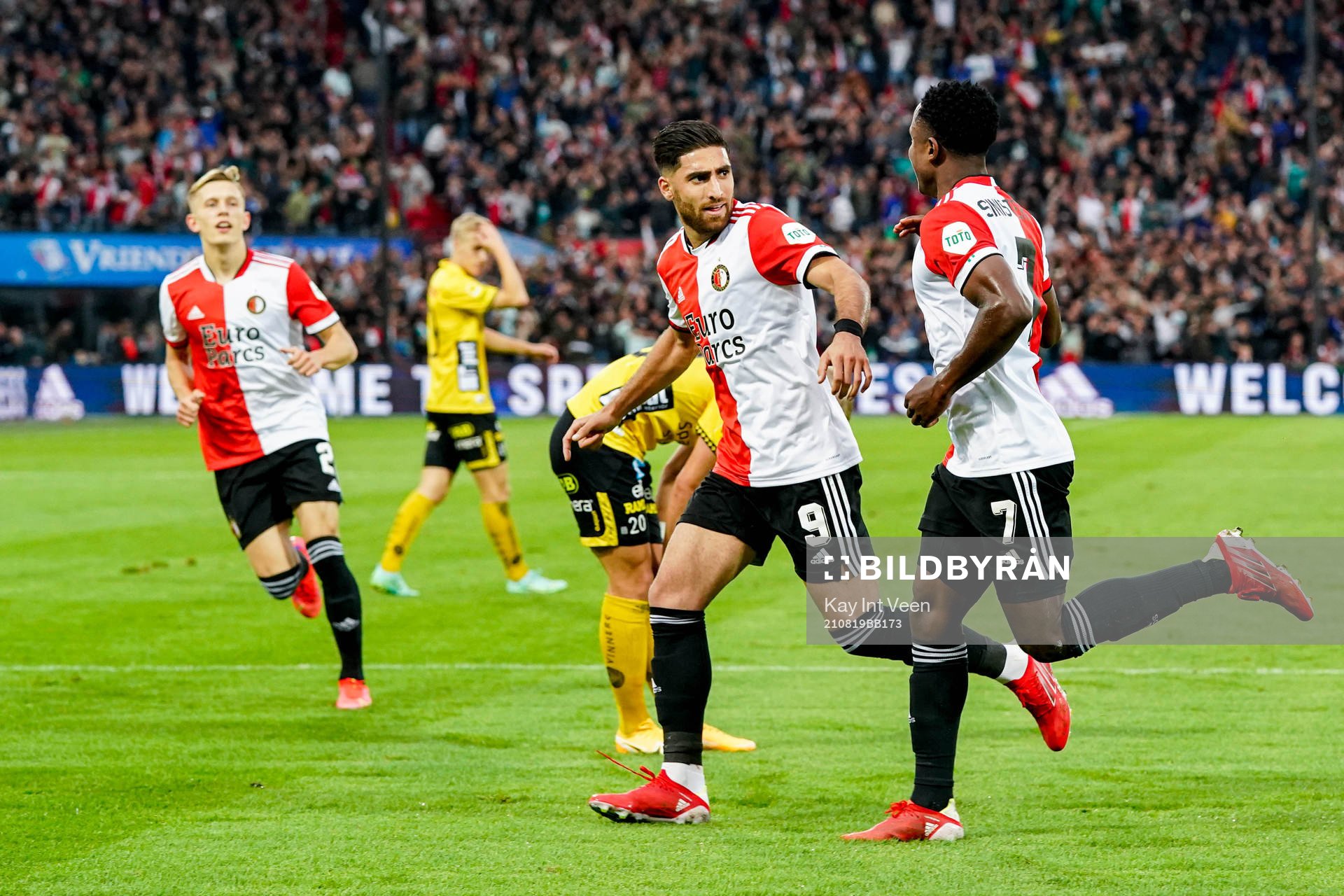 Alireza Jahanbakhsh and Luis Sinisterra of Feyenoord