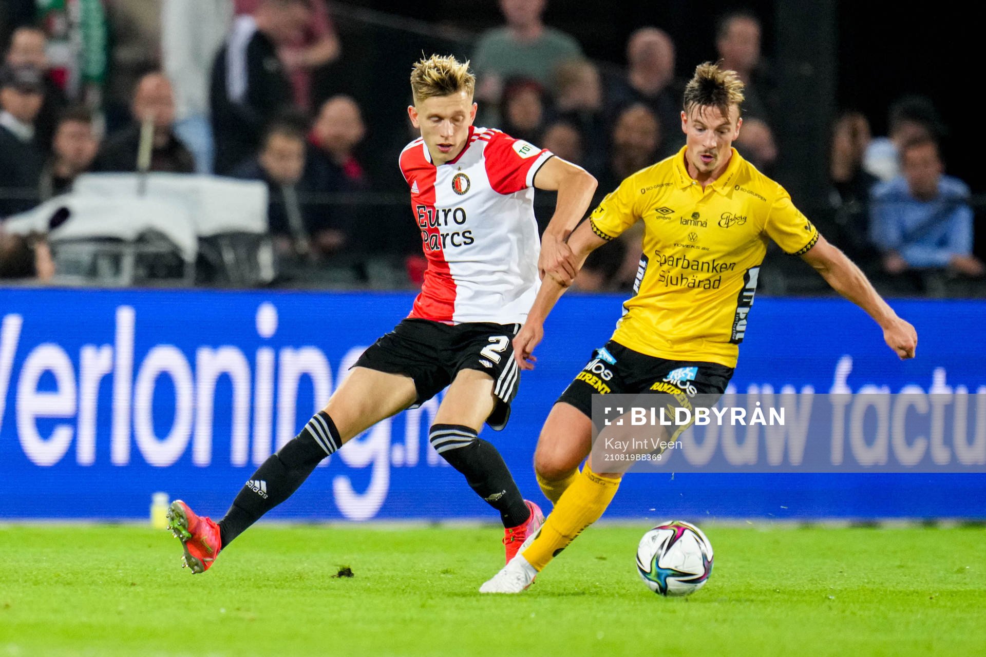 Marcus Pedersen of Feyenoord and Simon Olsson of Elfsborg