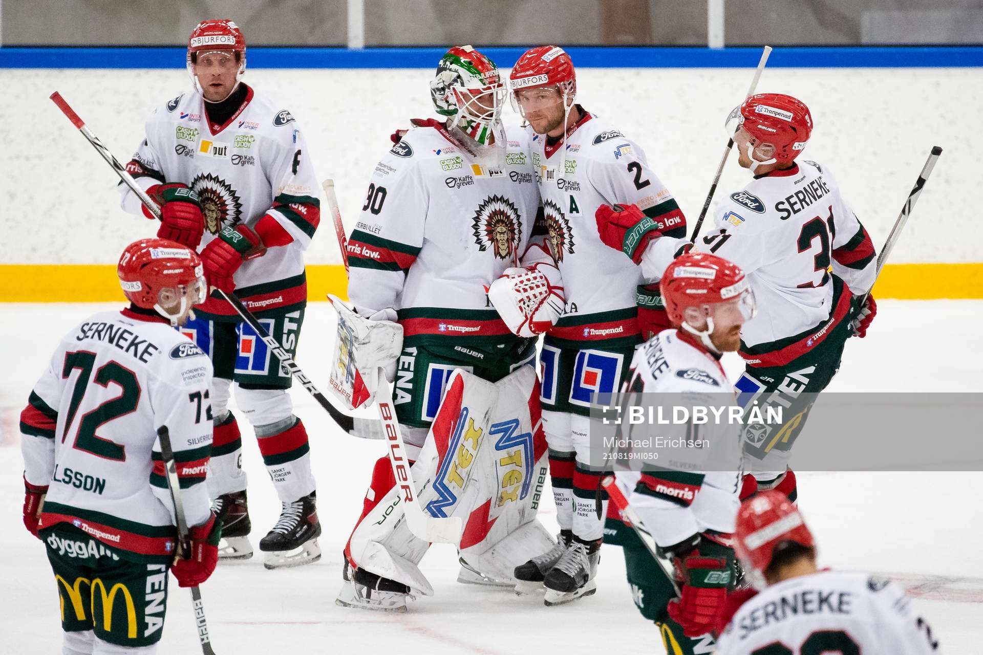 Frölundas målvakt Matthew Tomkins och Christian Folin
