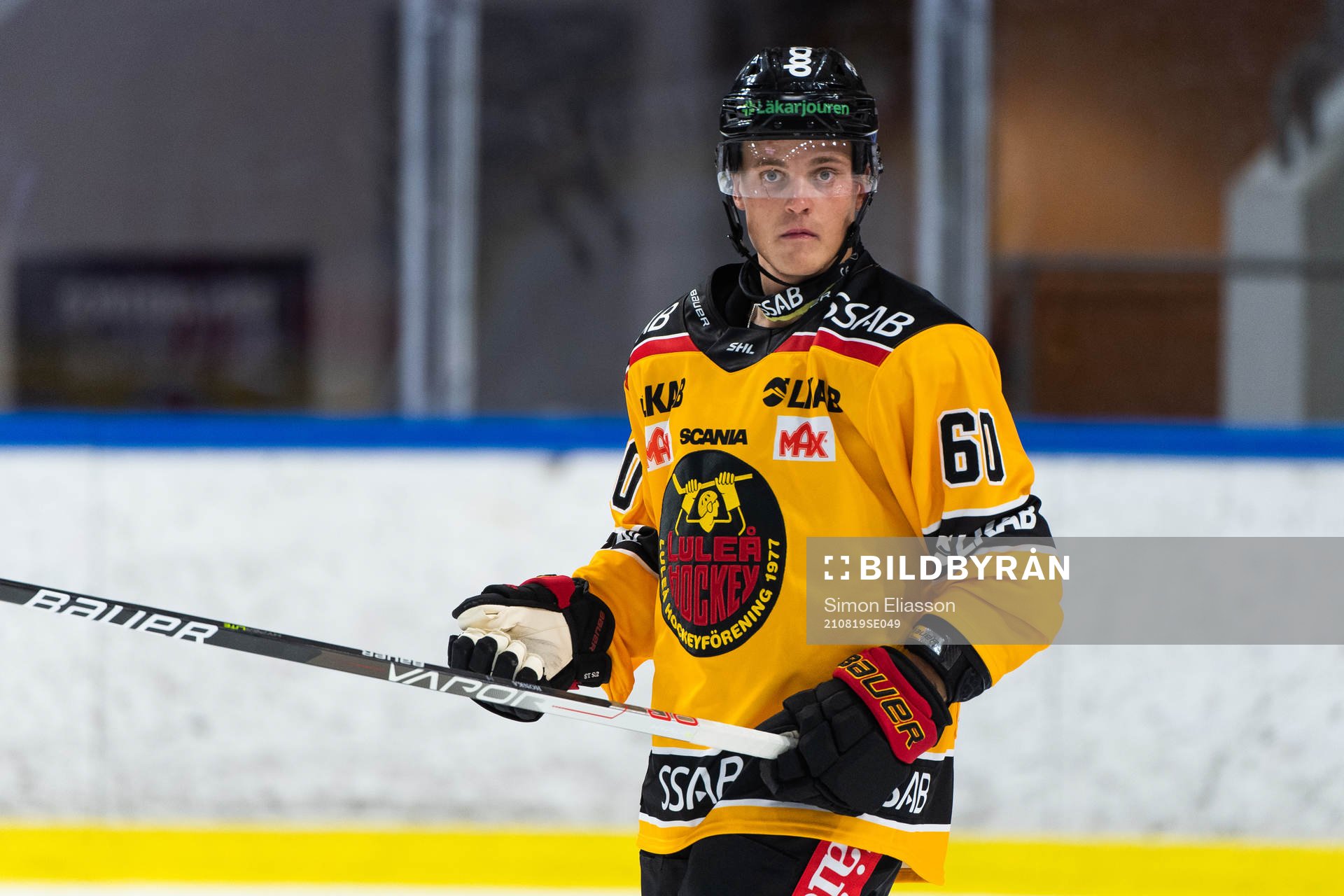 Luleås Julius Honka underträningsmatchen i ishockey