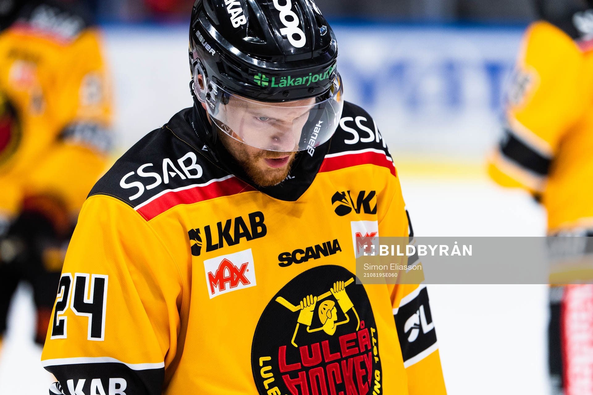 Luleås Brendan Shinnimin underträningsmatchen i ishockey