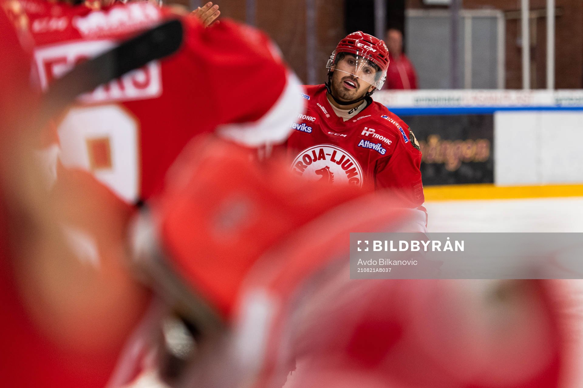 Troja/Ljungbys  Kevin Karlsson jublar