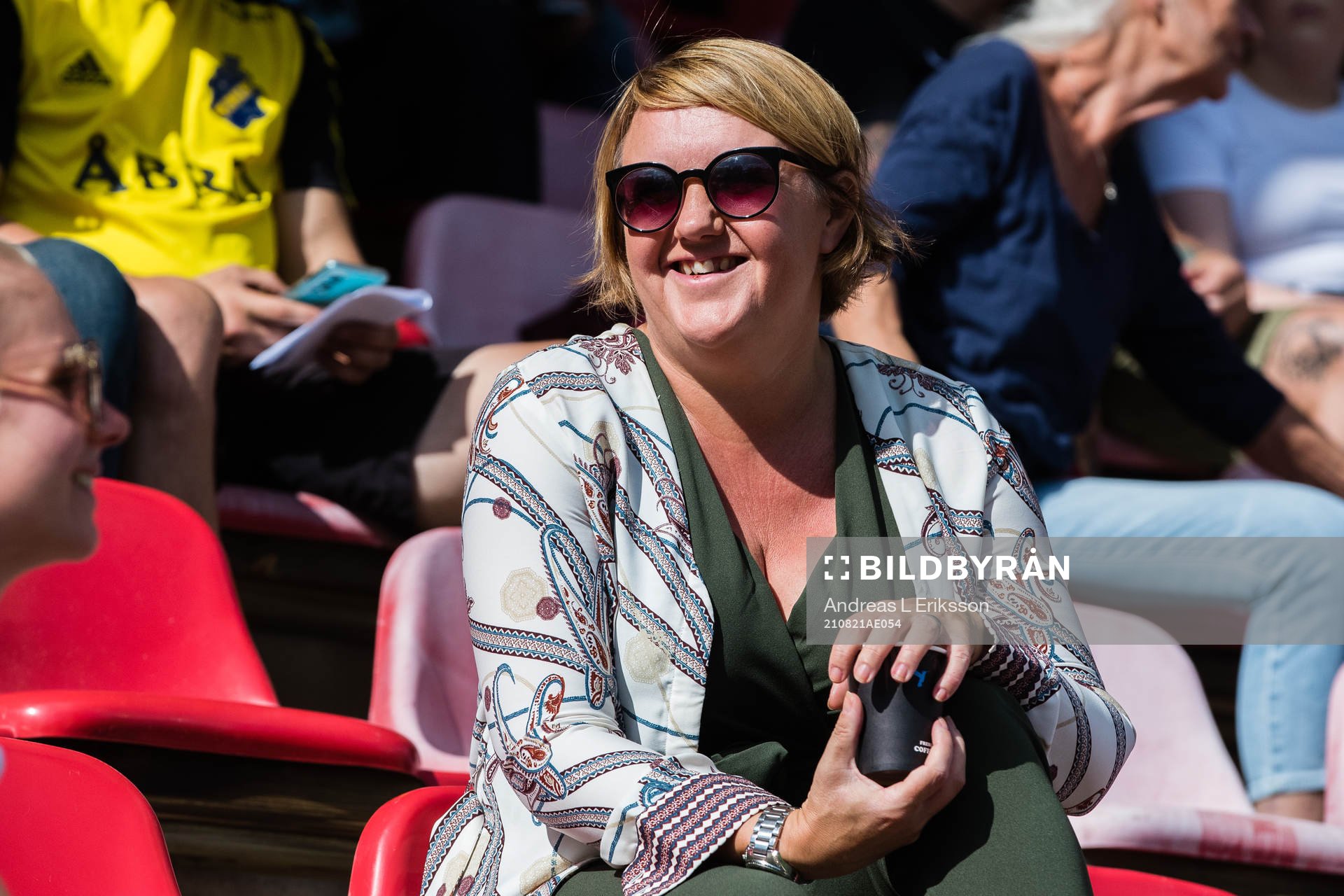 Linda Wijkström under fotbollsmatchen i Damallsvenskan mellan AIK och Djurgården den 21 augusti 2021 i Stockholm. 