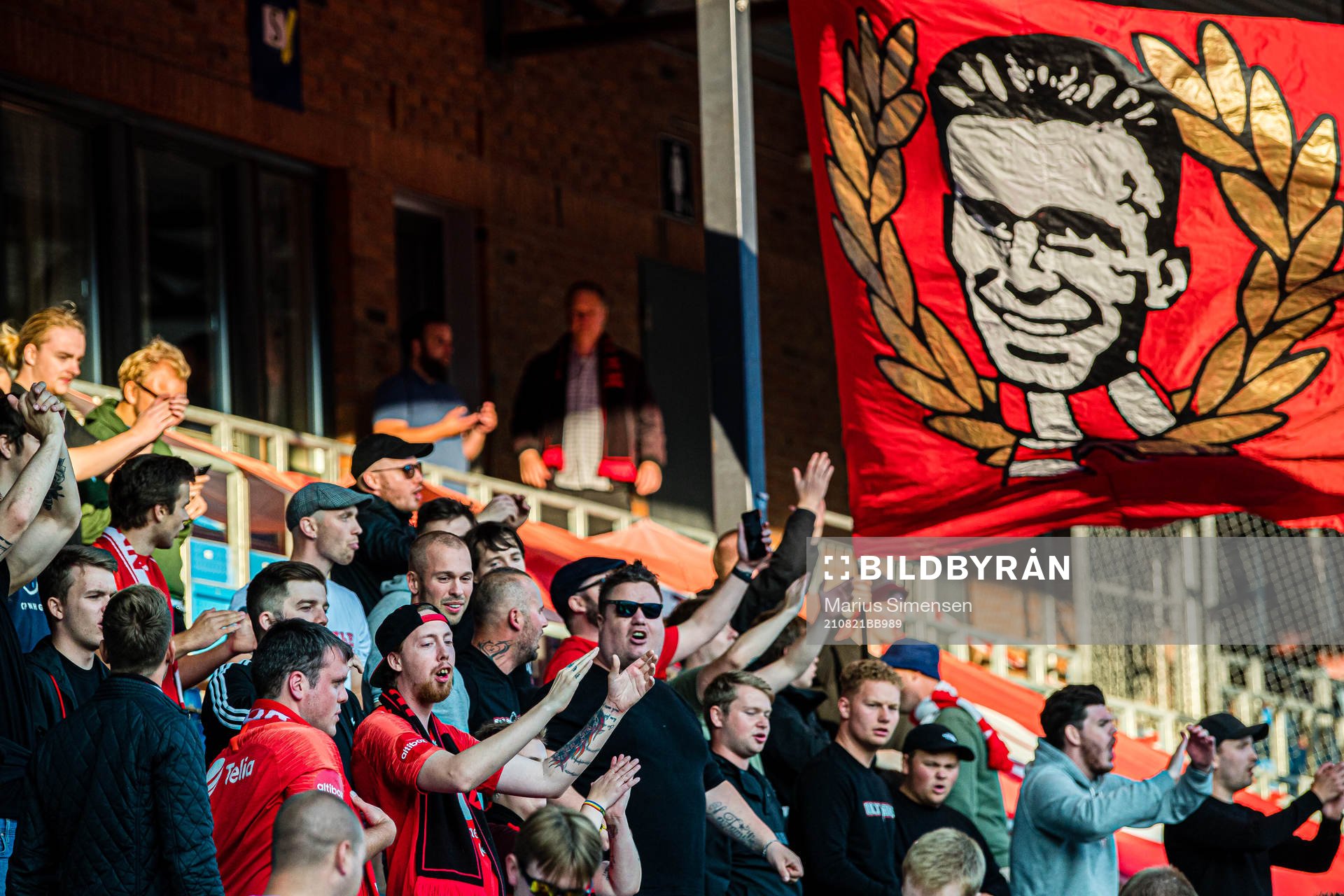 Spectators in the stands