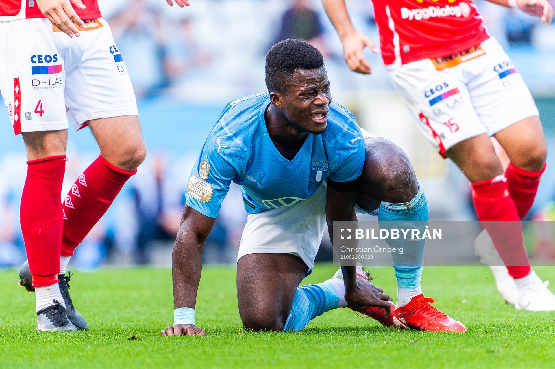 Malmö FFs Malik Abubakari har ont