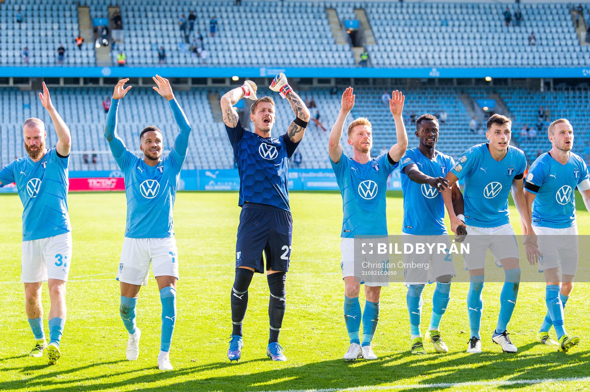Malmö FFs Jo Inge Berget, Martin Olsson, målvakt Johan