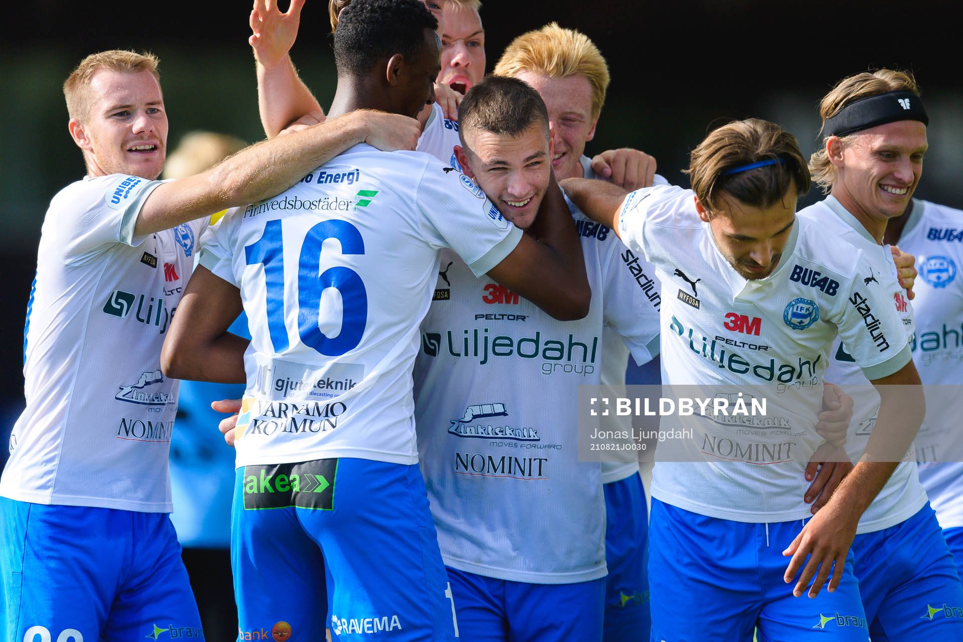 Värnamos Freddy Winsth, Isse Ismail, Oscar Johansson och