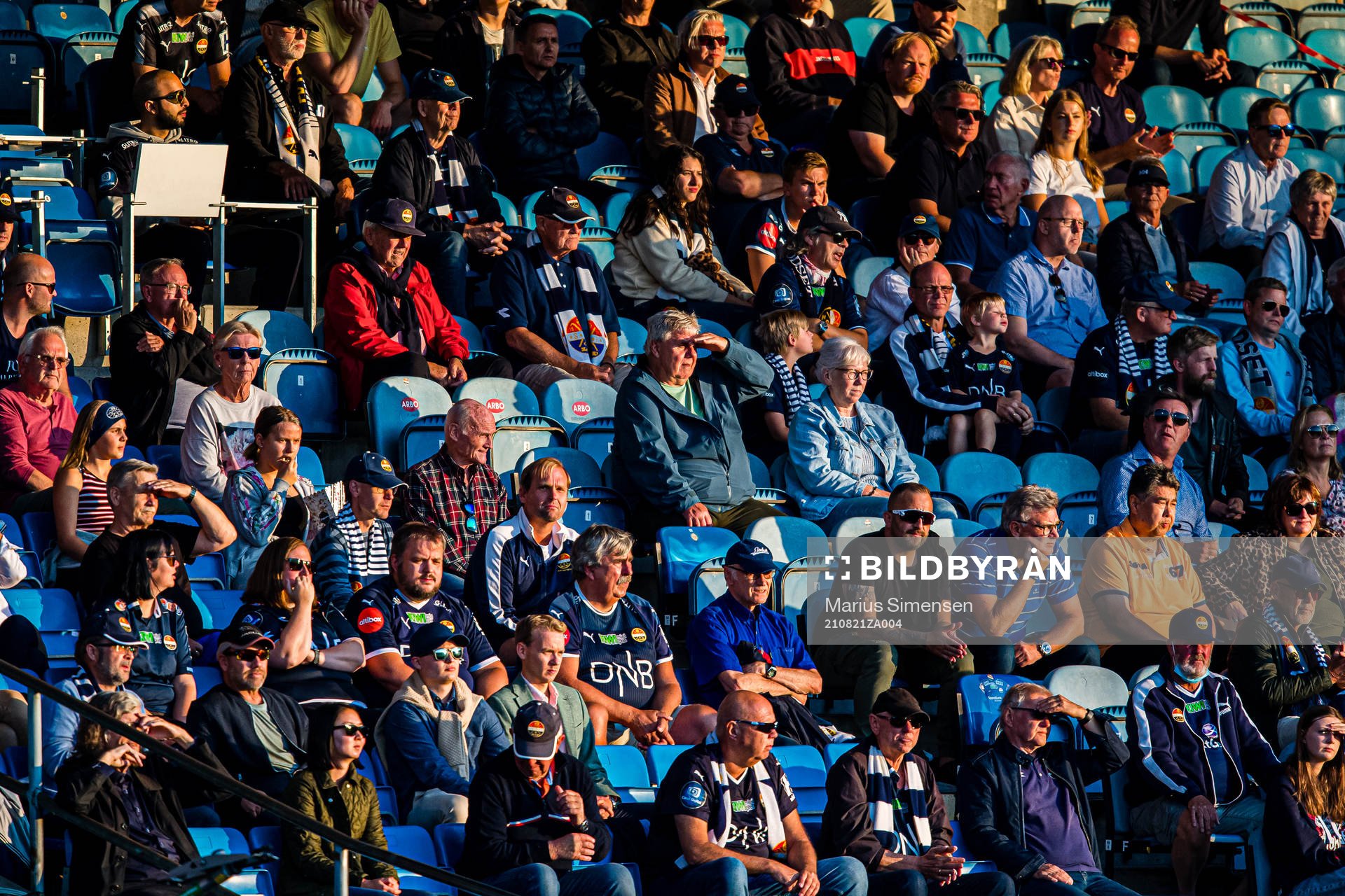 Spectators in the stands
