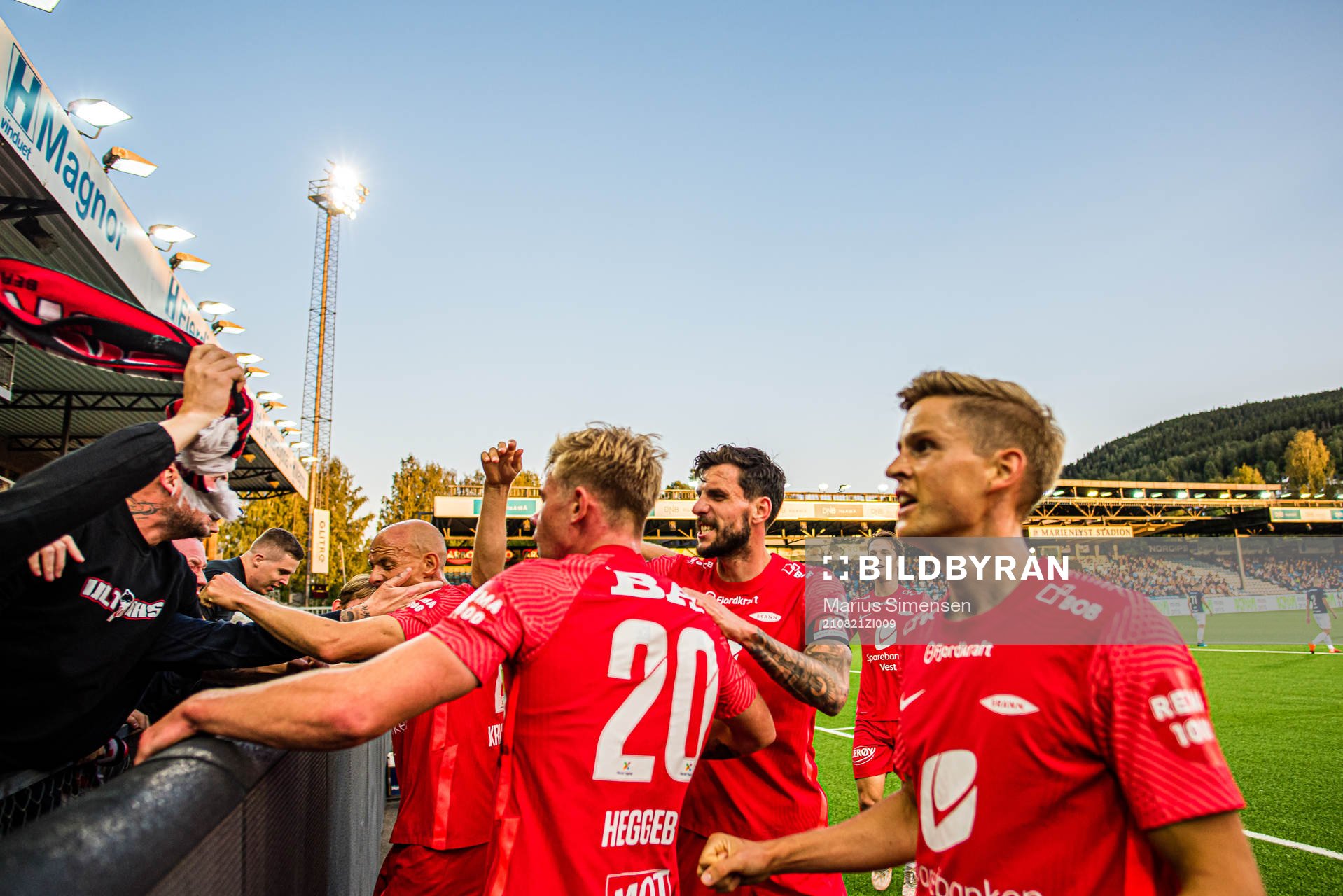 Aune Selland Heggebø of Brann celebrates