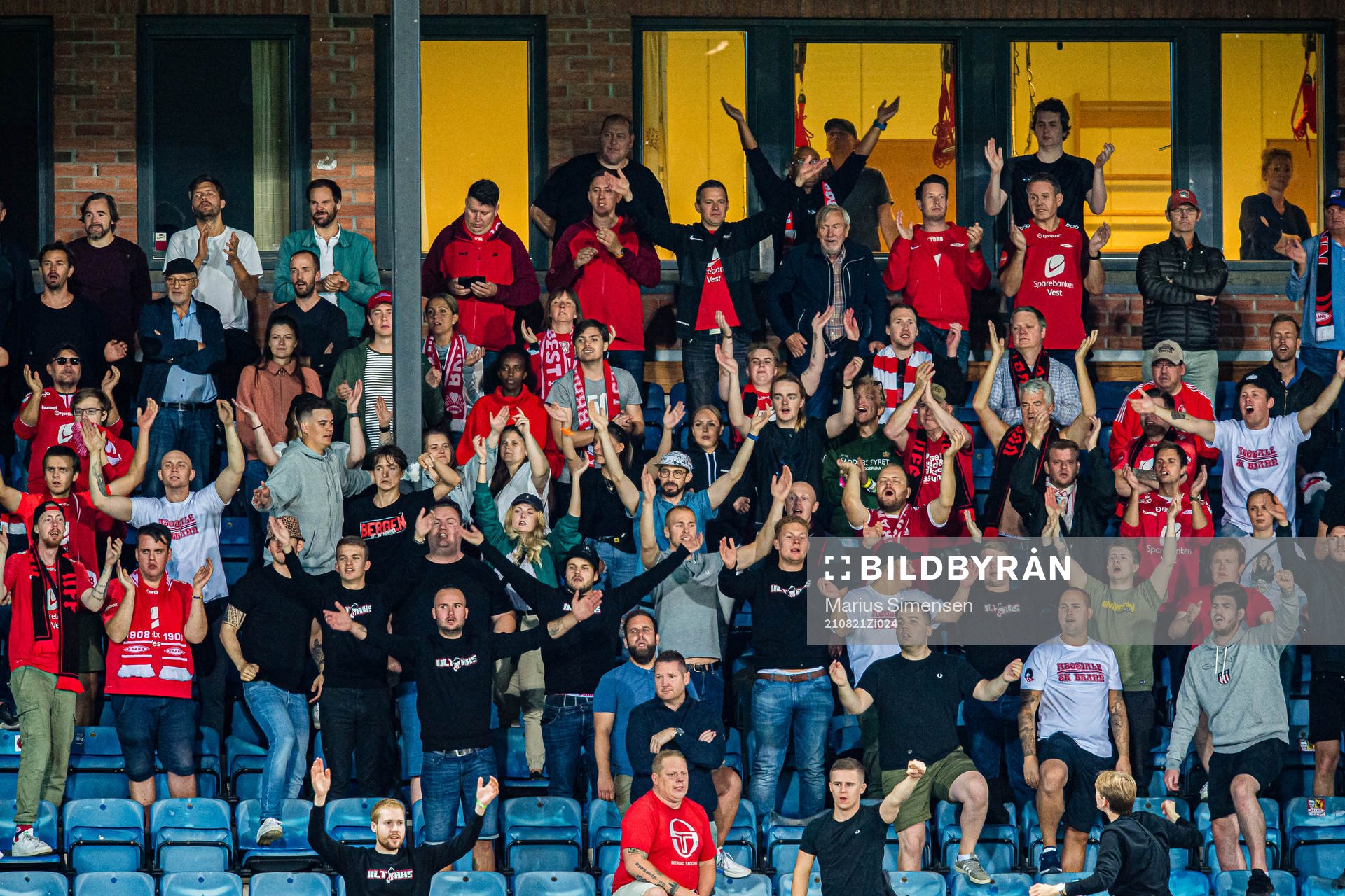 Spectators in the stands