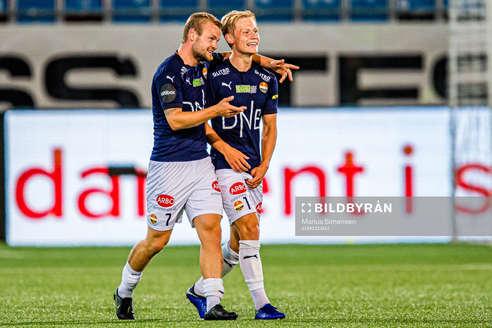 Tobias Fjeld Gulliksen of Strømsgodset celebrates with