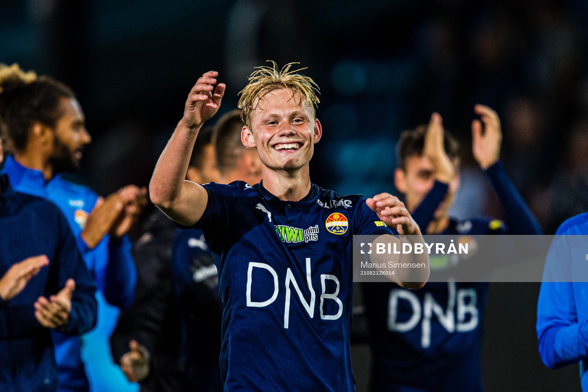 Tobias Fjeld Gulliksen of Strømsgodset celebrates