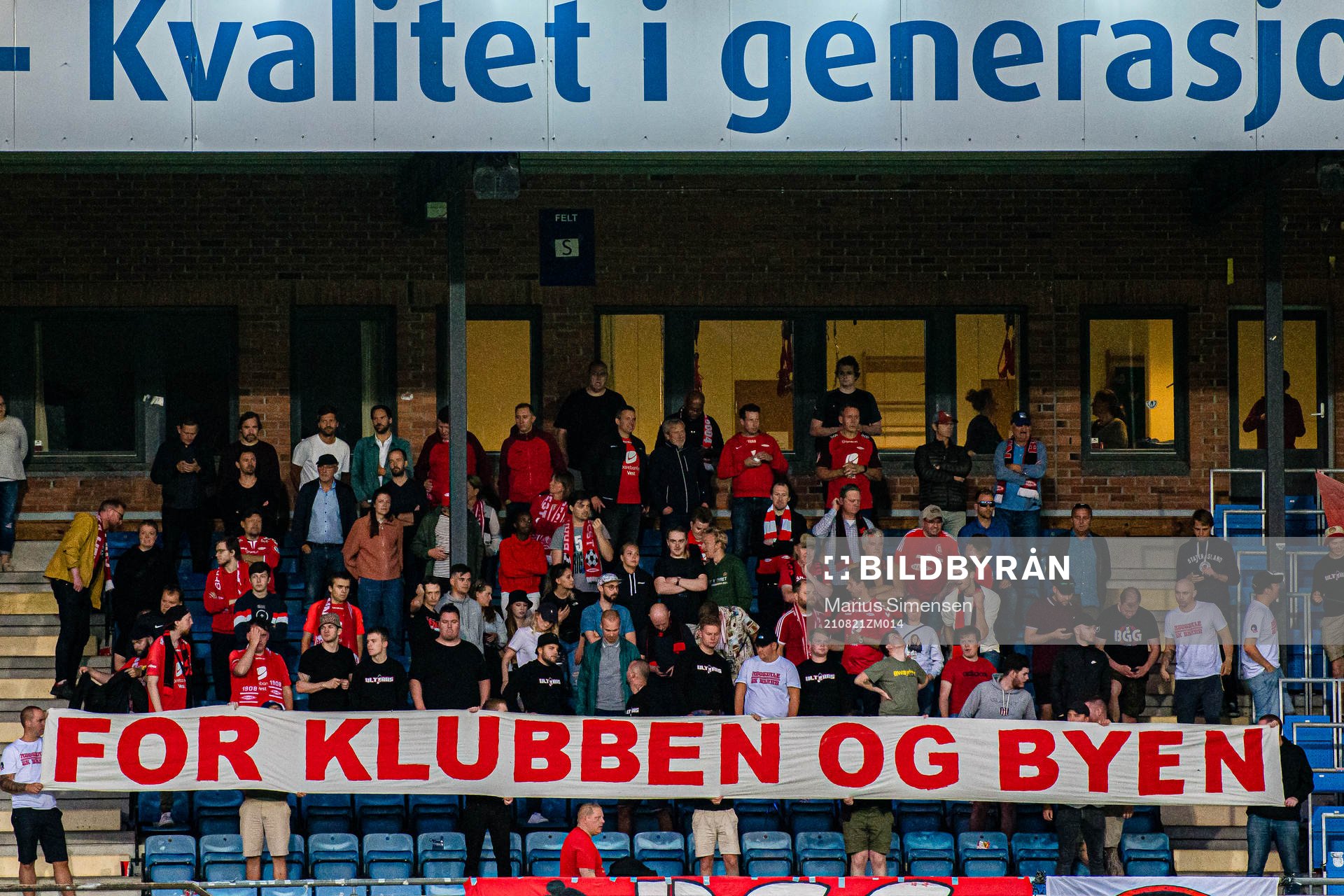 Spectators in the stands