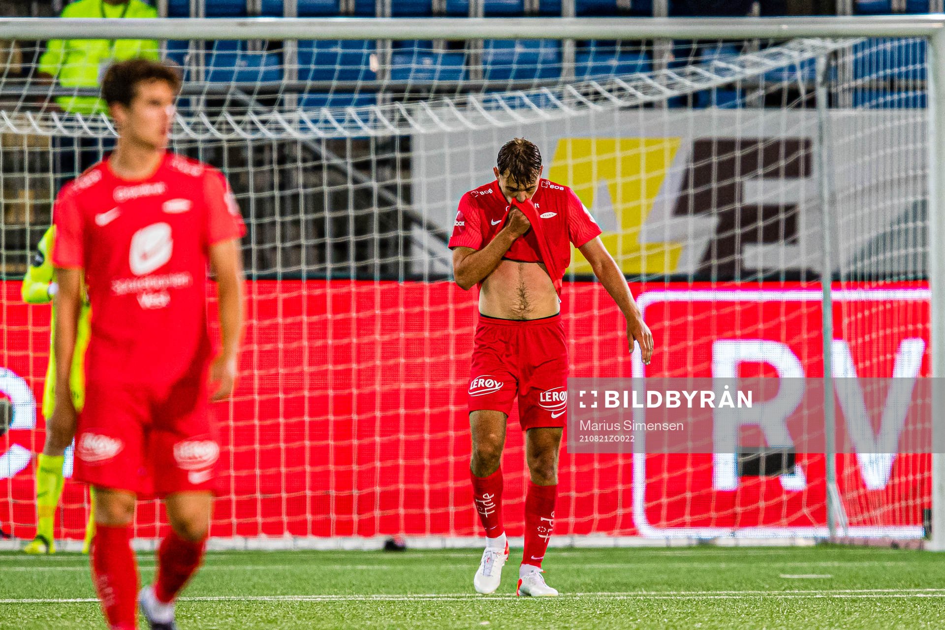 Fredrik Pallesen Knudsen of Brann looks dejected