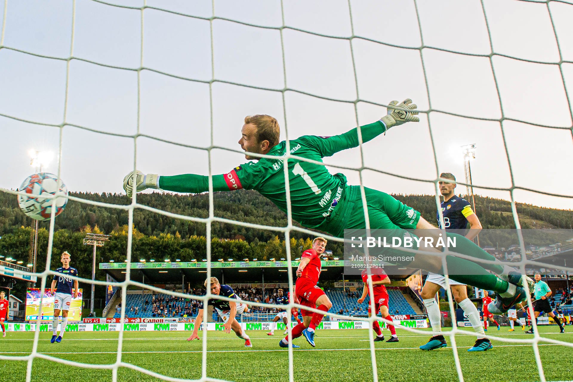 Aune Selland Heggebø of Brann scores the 0-1 goal behind