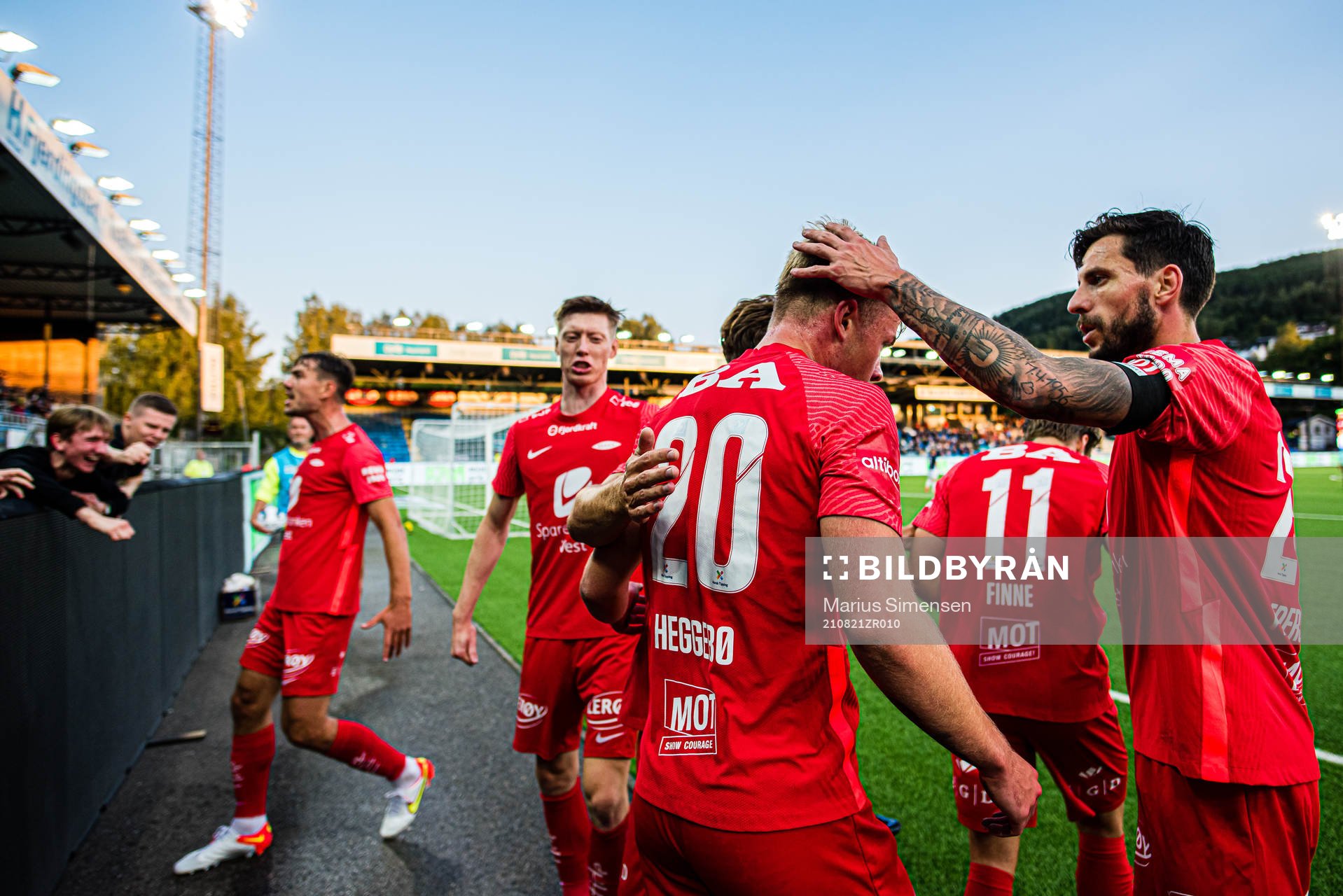 Aune Selland Heggebø of Brann celebrates