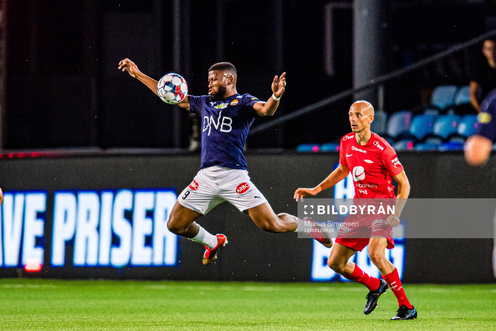 Imoh Fred Friday of Strømsgodset during the Eliteserien match between Strømsgodset and Brann on August 21, 2021 in Drammen.