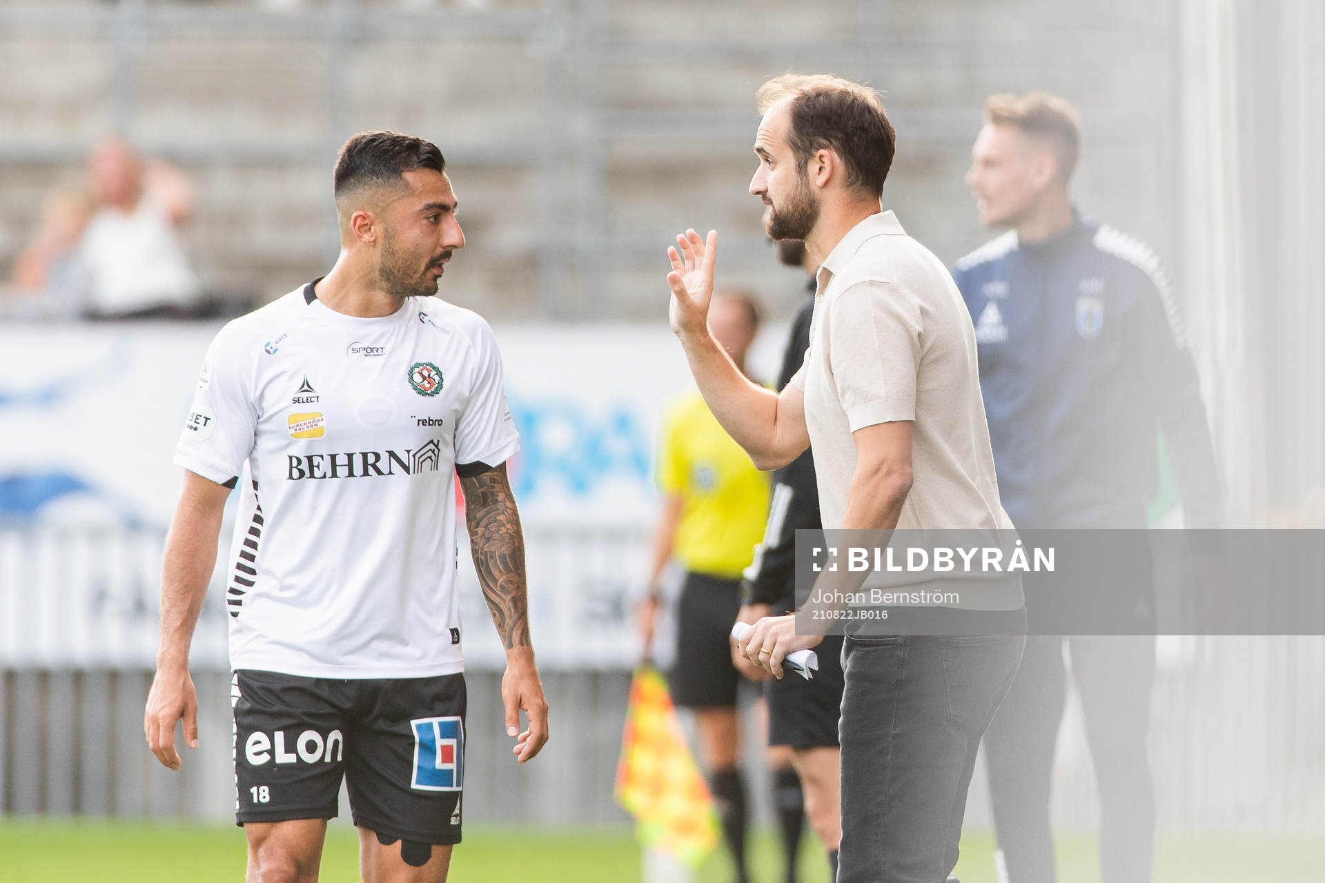 Örebros Jiloan Hamad och tränare Vitor Gazimba